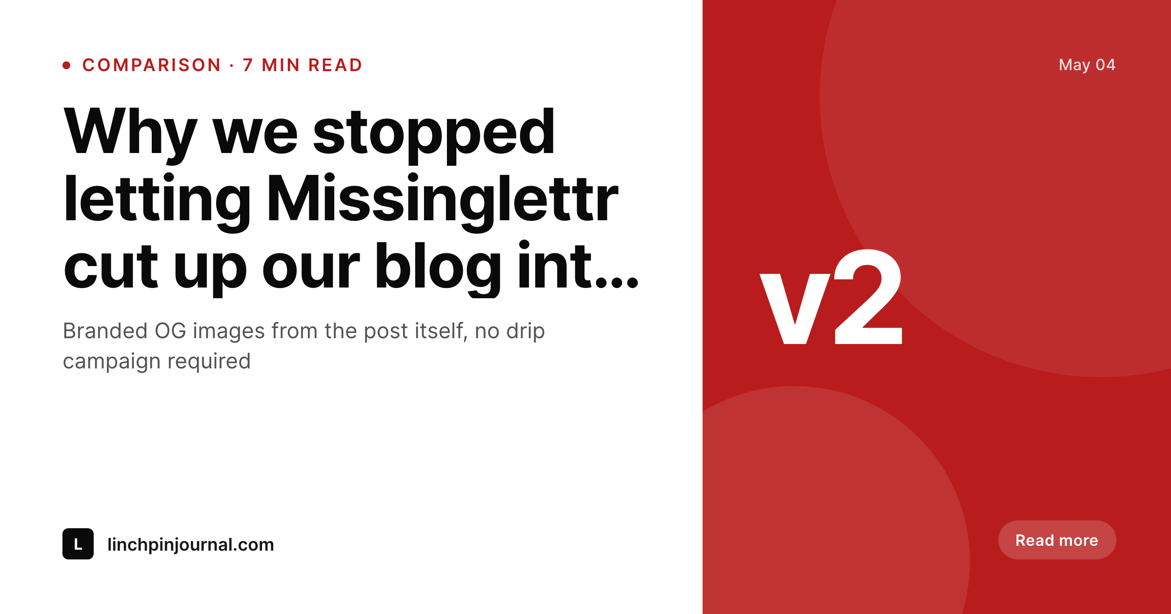SleekPixel example output for Missinglettr alternative for WordPress images