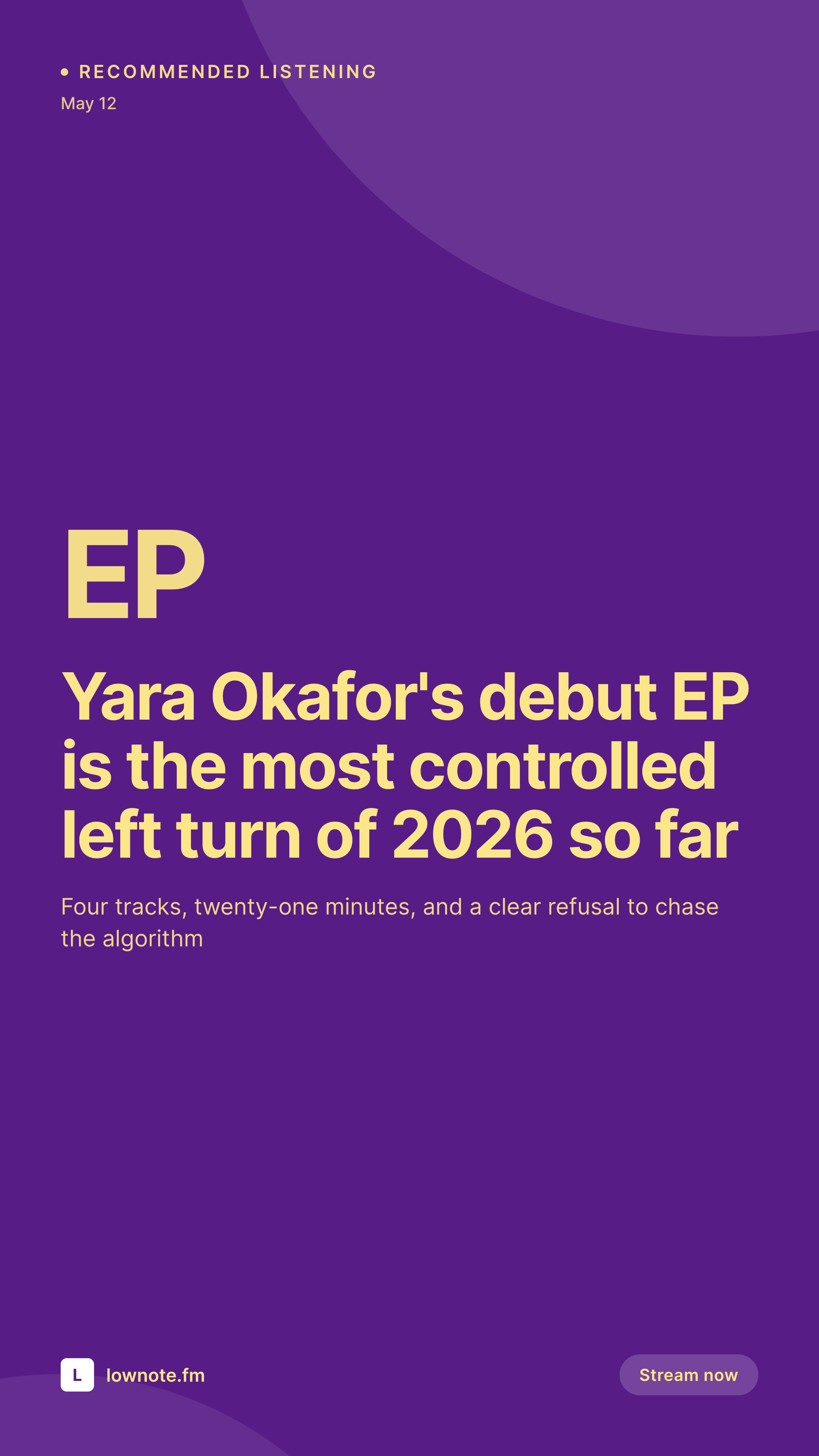 SleekPixel example output for music recommendation cards