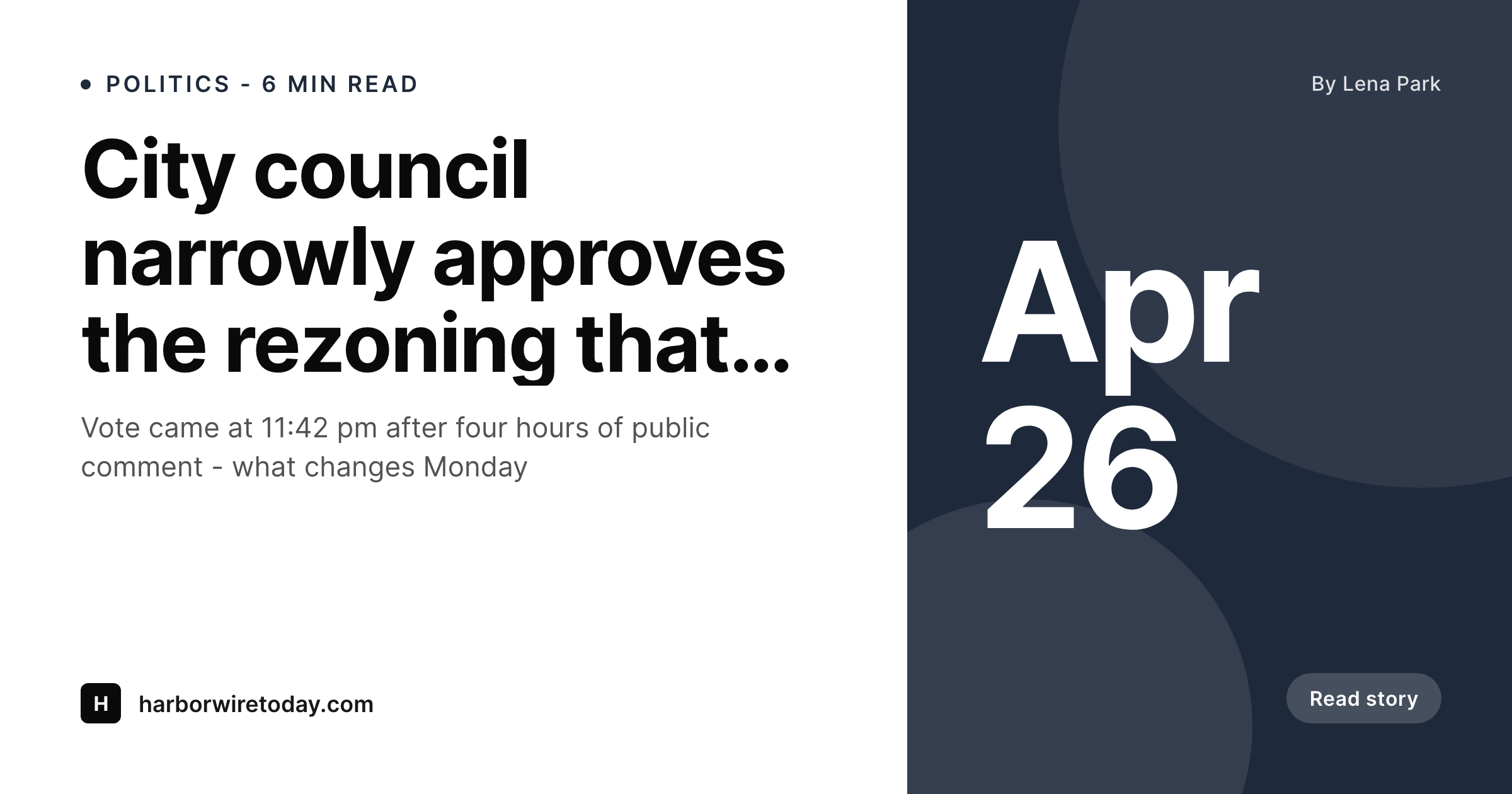 SleekPixel example output for news article