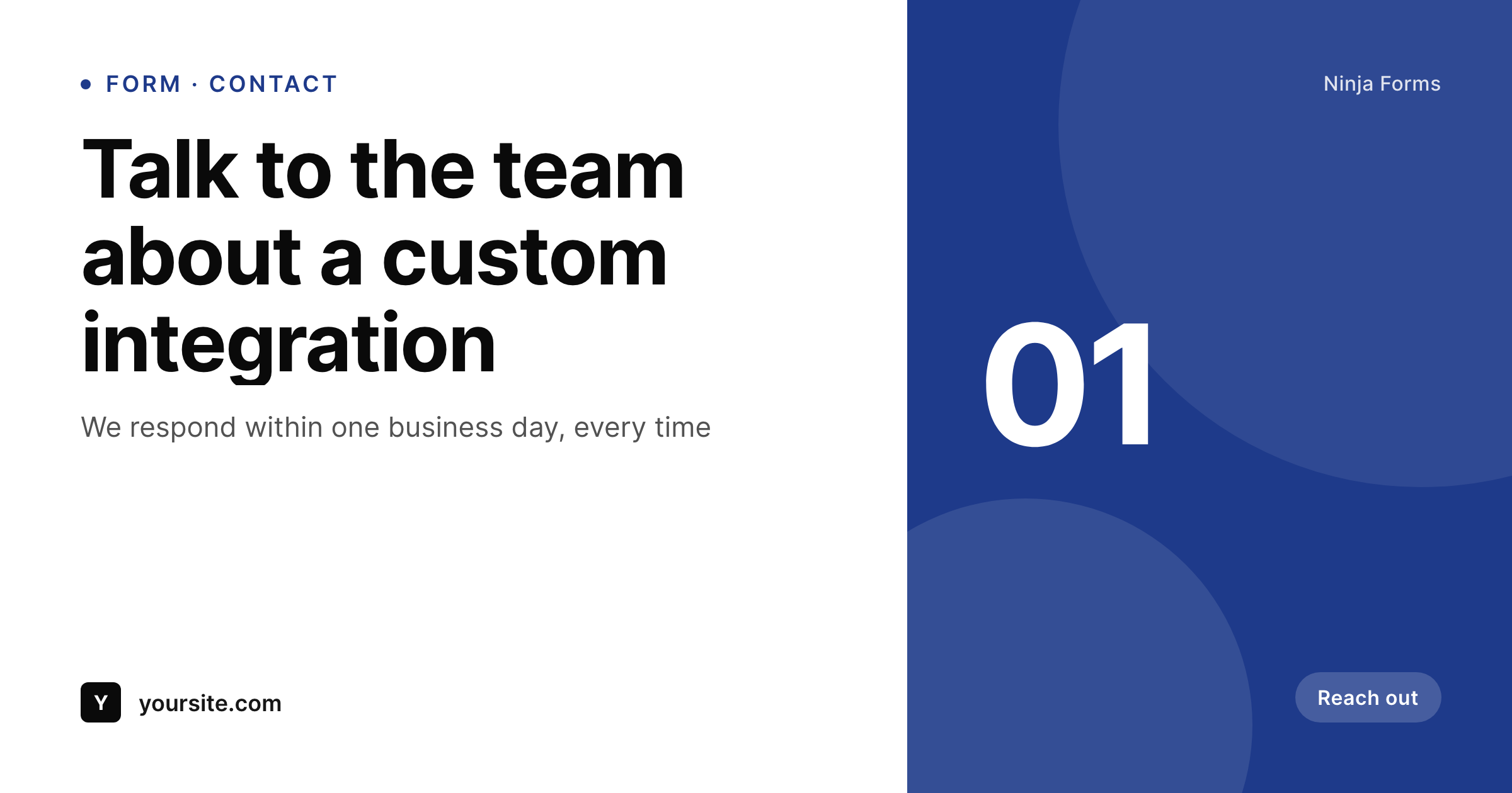 SleekPixel example output for Ninja Forms