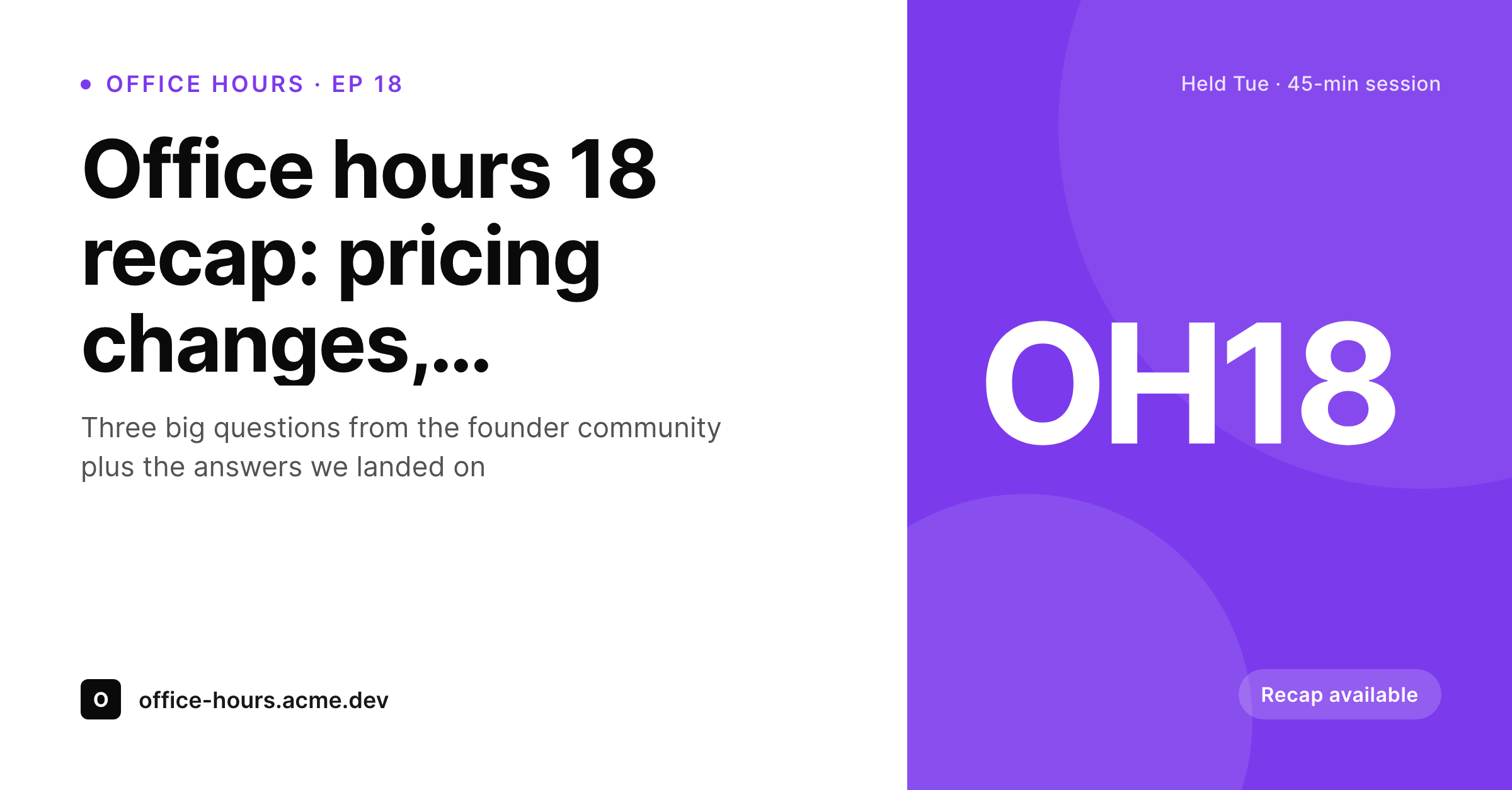 SleekPixel example output for office hours recap card