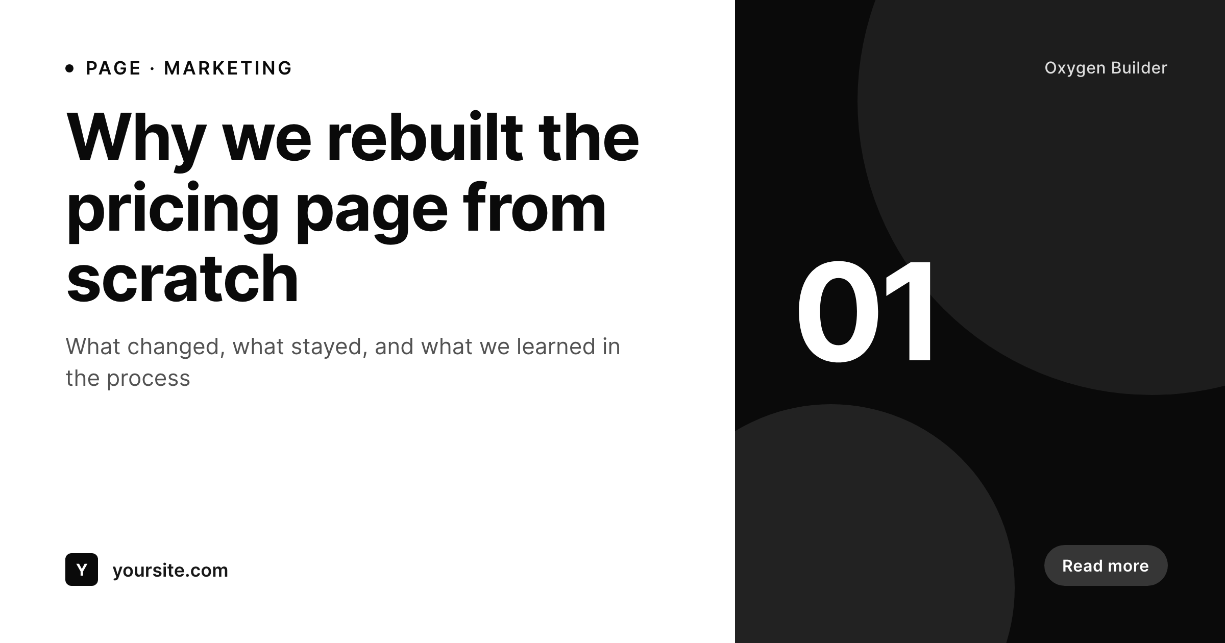 SleekPixel example output for Oxygen Builder