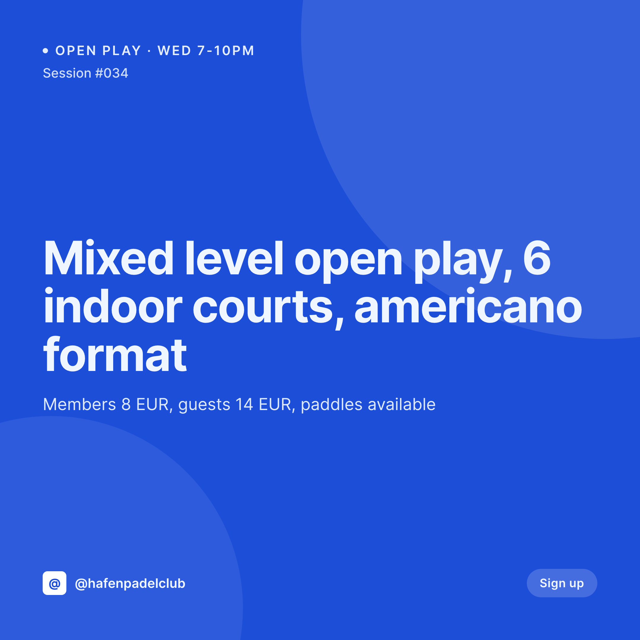 SleekPixel example output for padel club