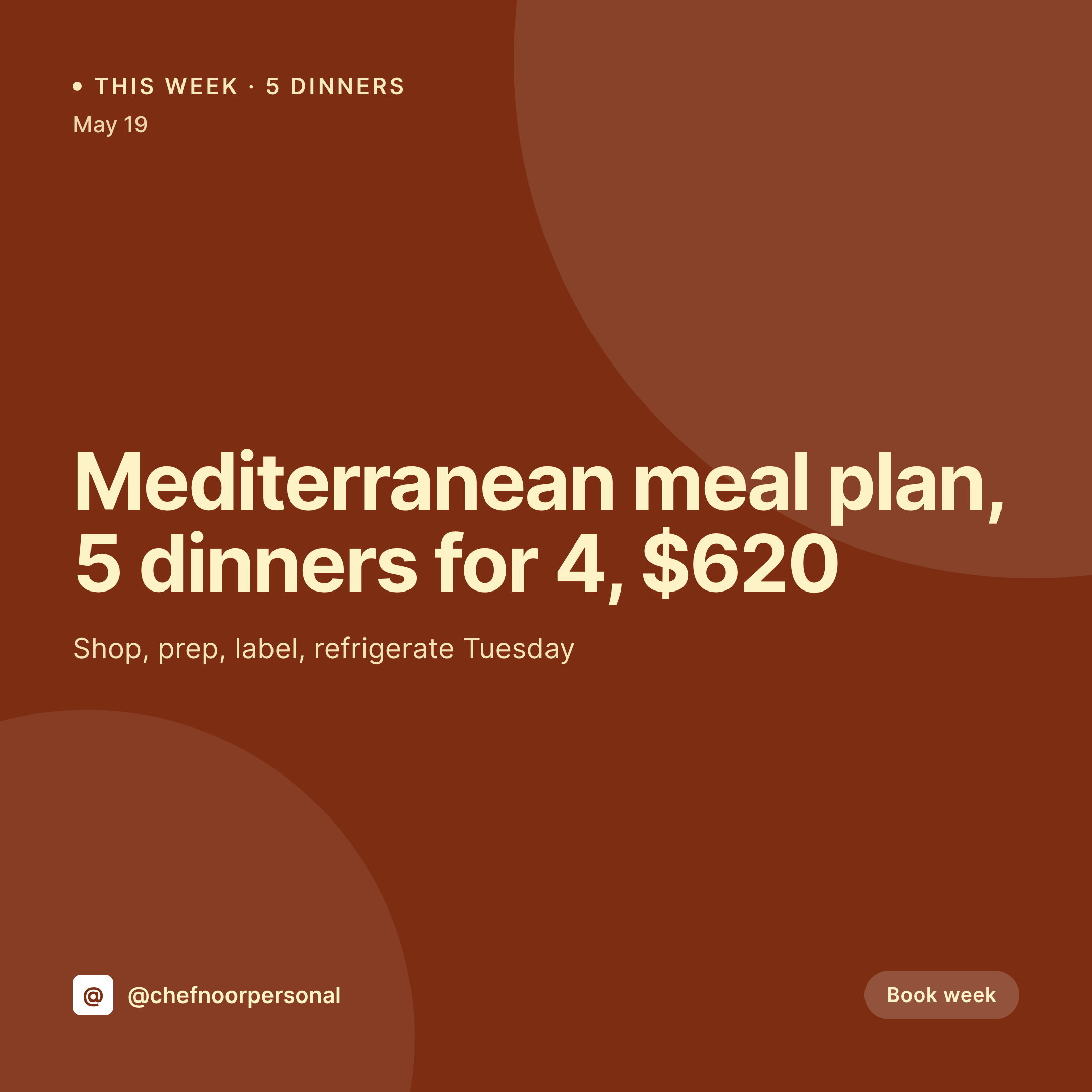 SleekPixel example output for personal chef