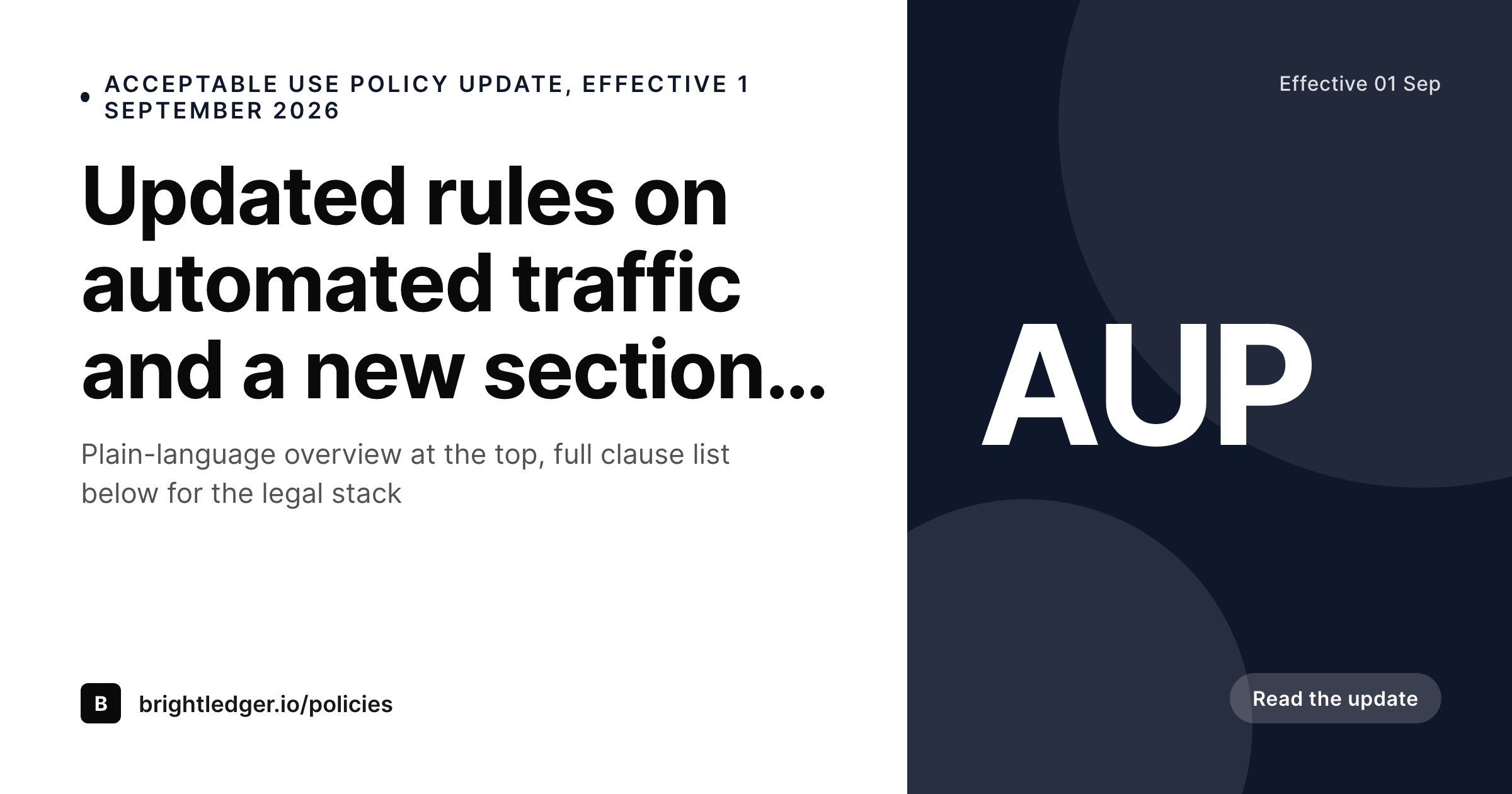 SleekPixel example output for policy update cards