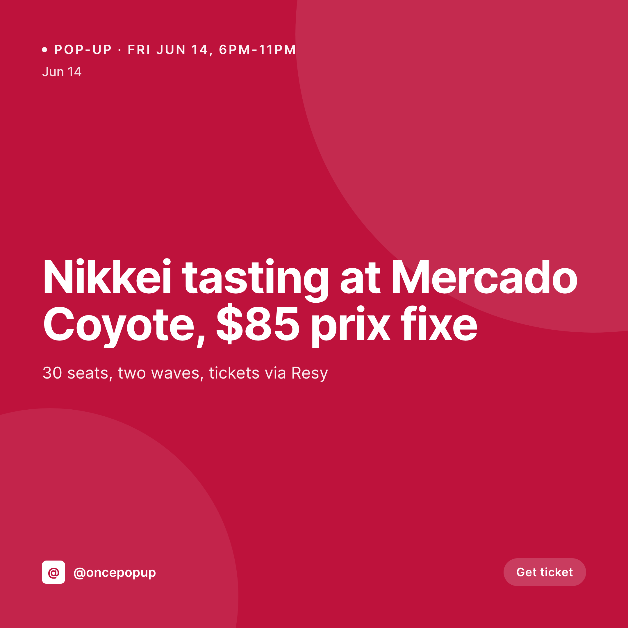 SleekPixel example output for pop-up restaurant