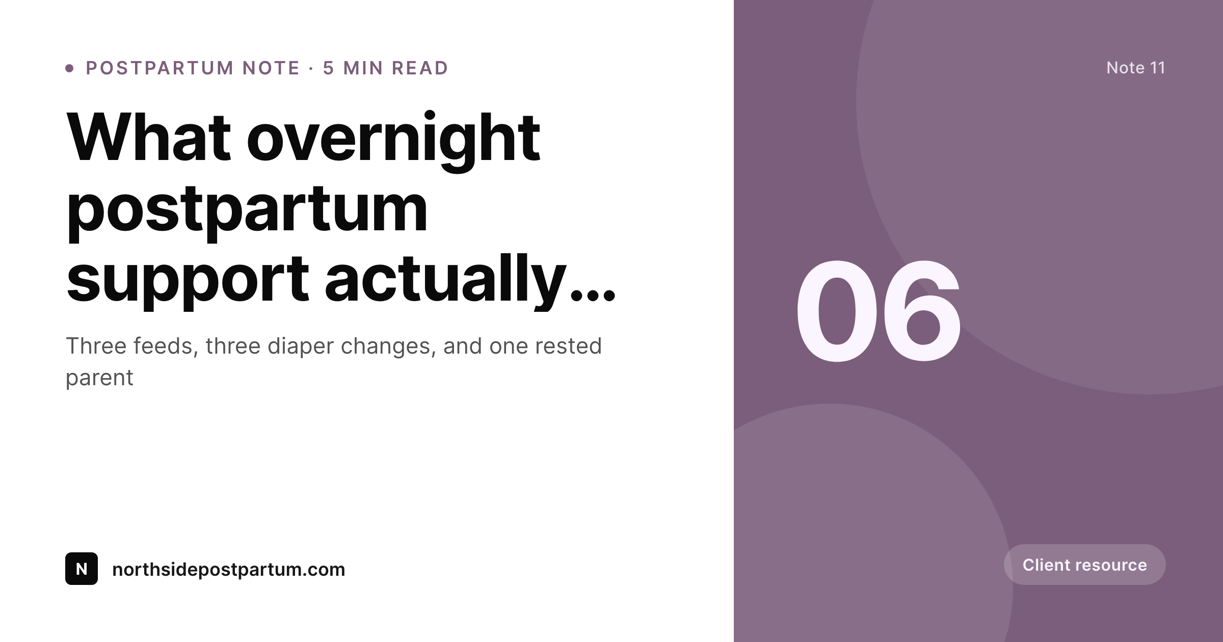 SleekPixel example output for postpartum doulas