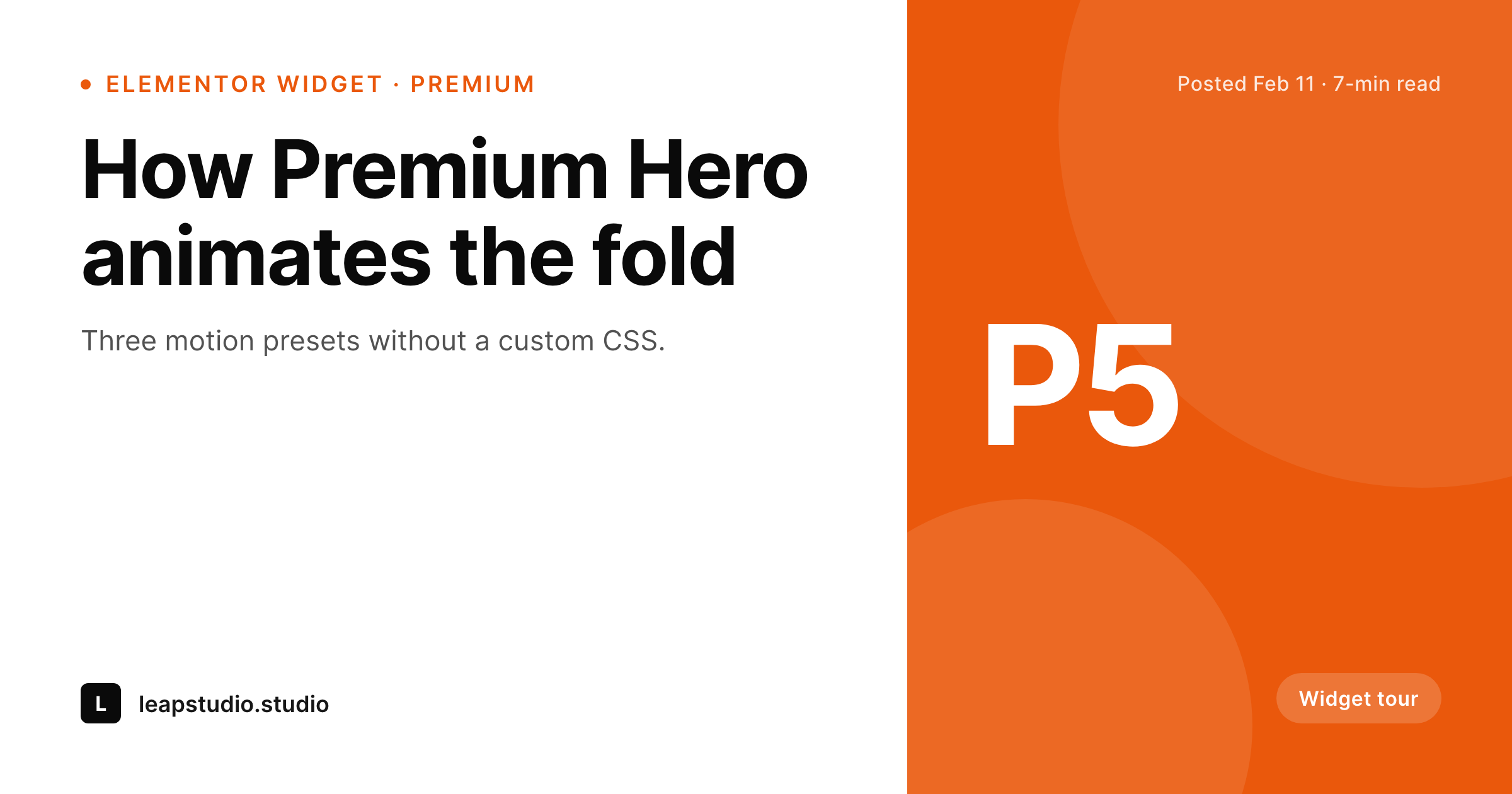 SleekPixel example output for Premium Addons for Elementor