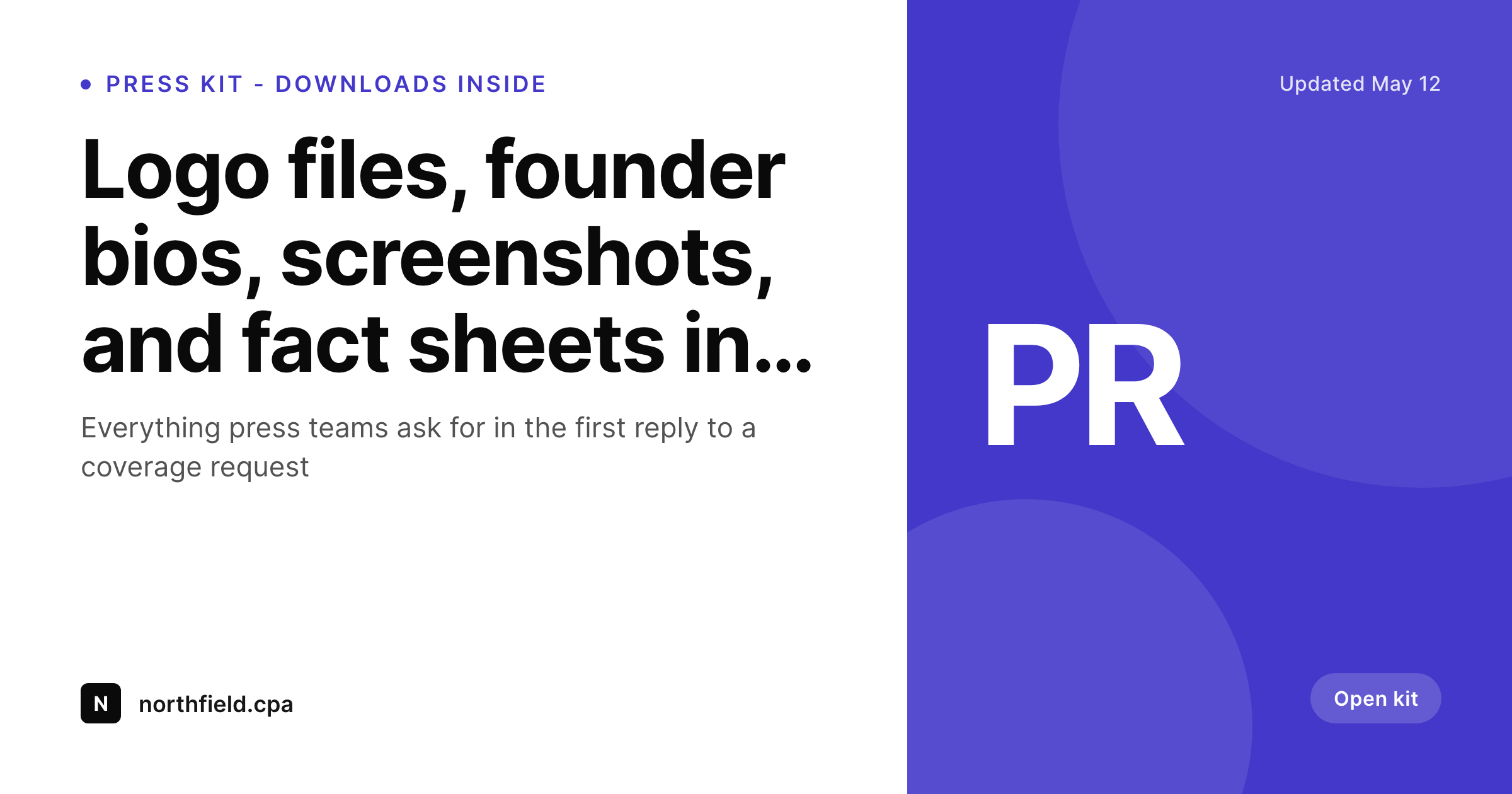SleekPixel example output for press kit card