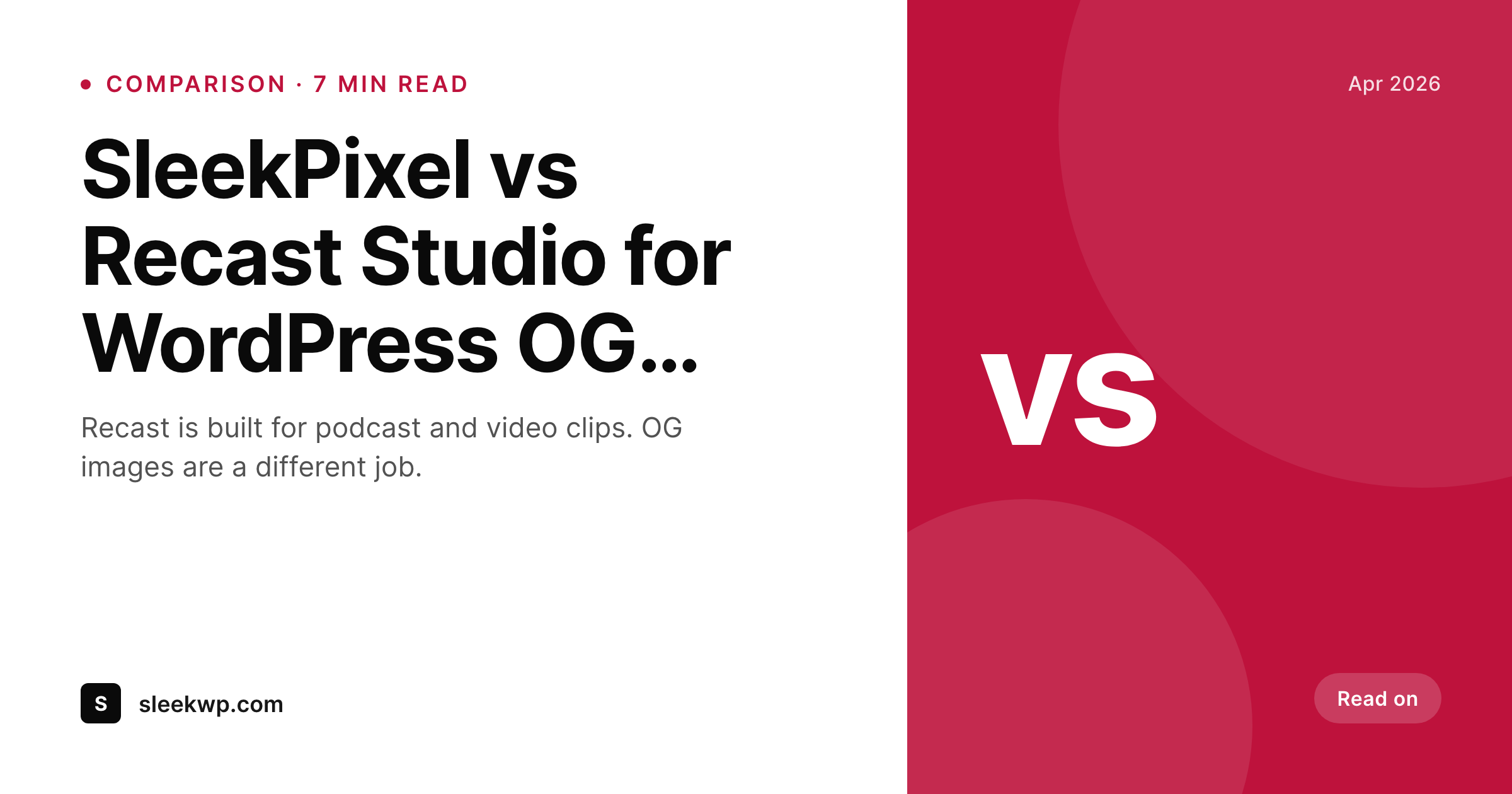 SleekPixel example output for Recast Studio alternative for WordPress