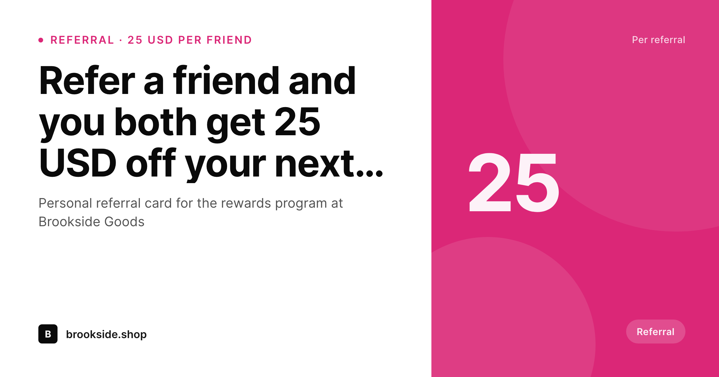 SleekPixel example output for referral program cards