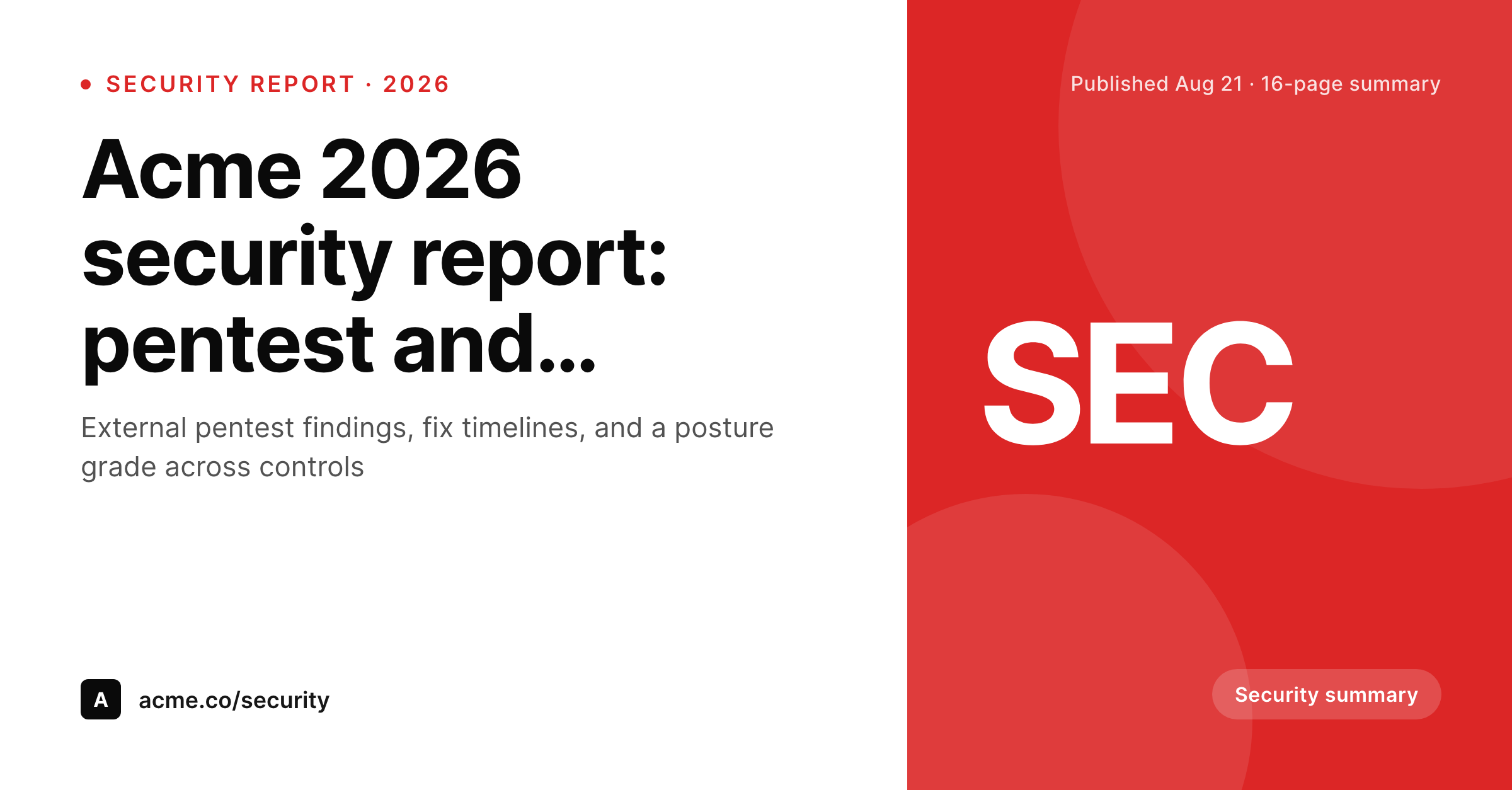 SleekPixel example output for security report card