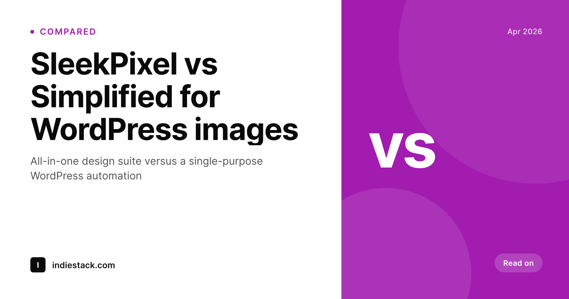 SleekPixel example output for Simplified alternative for WordPress