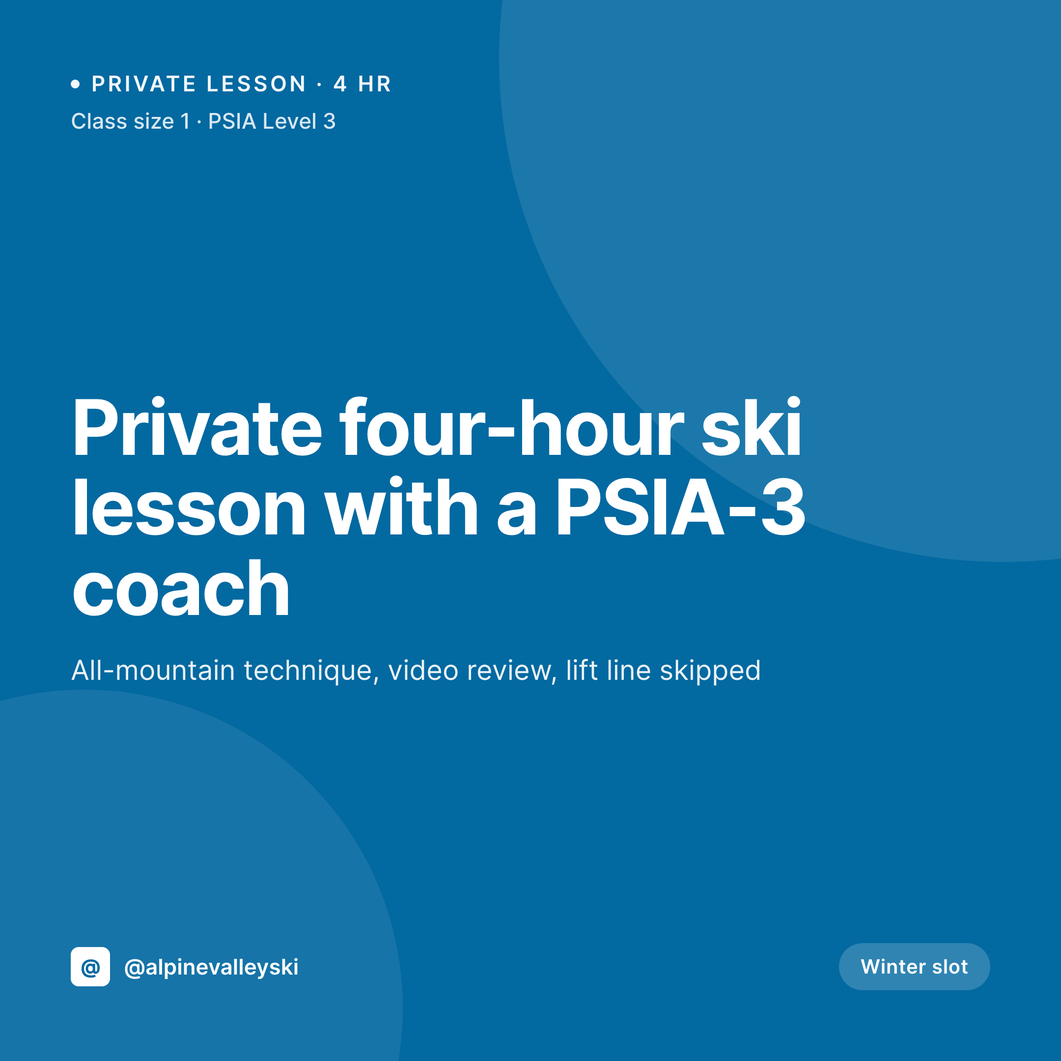 SleekPixel example output for ski school