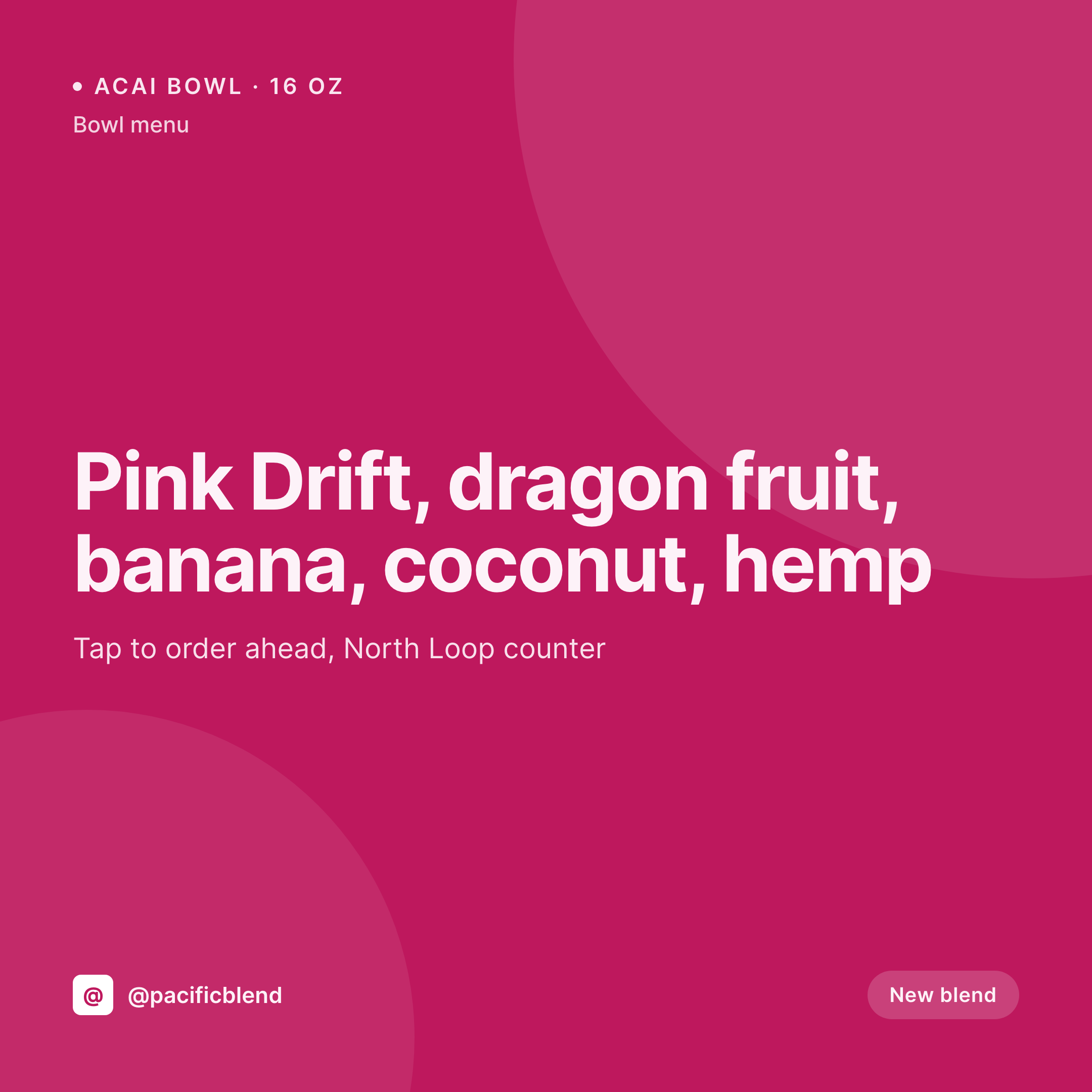 SleekPixel example output for smoothie bar