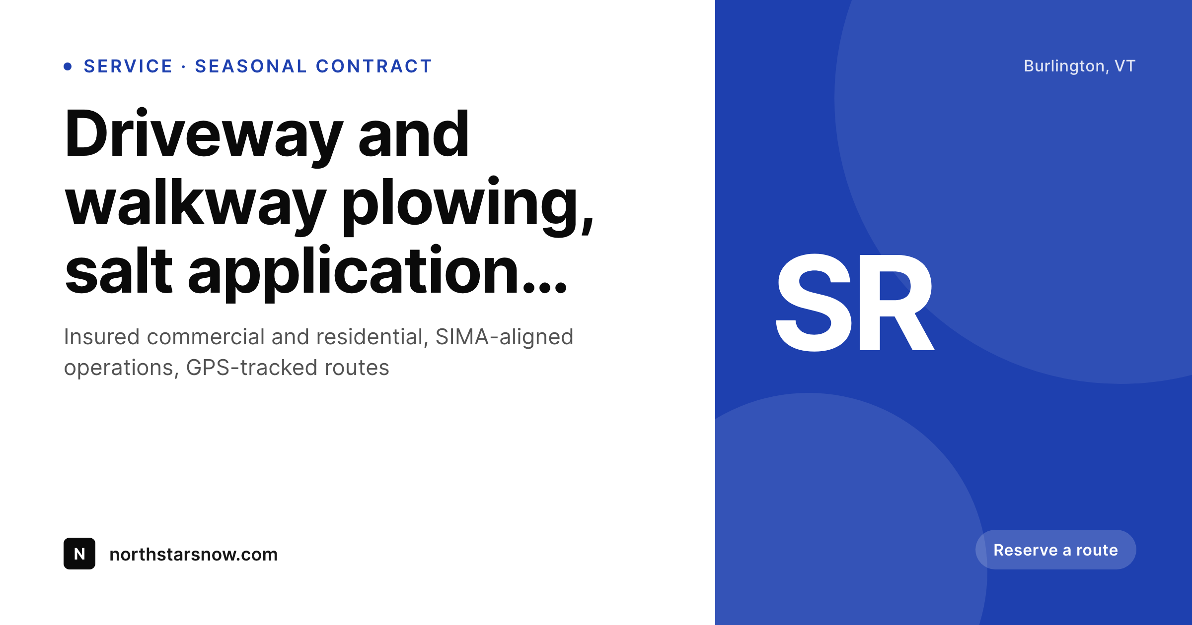 SleekPixel example output for snow removal company