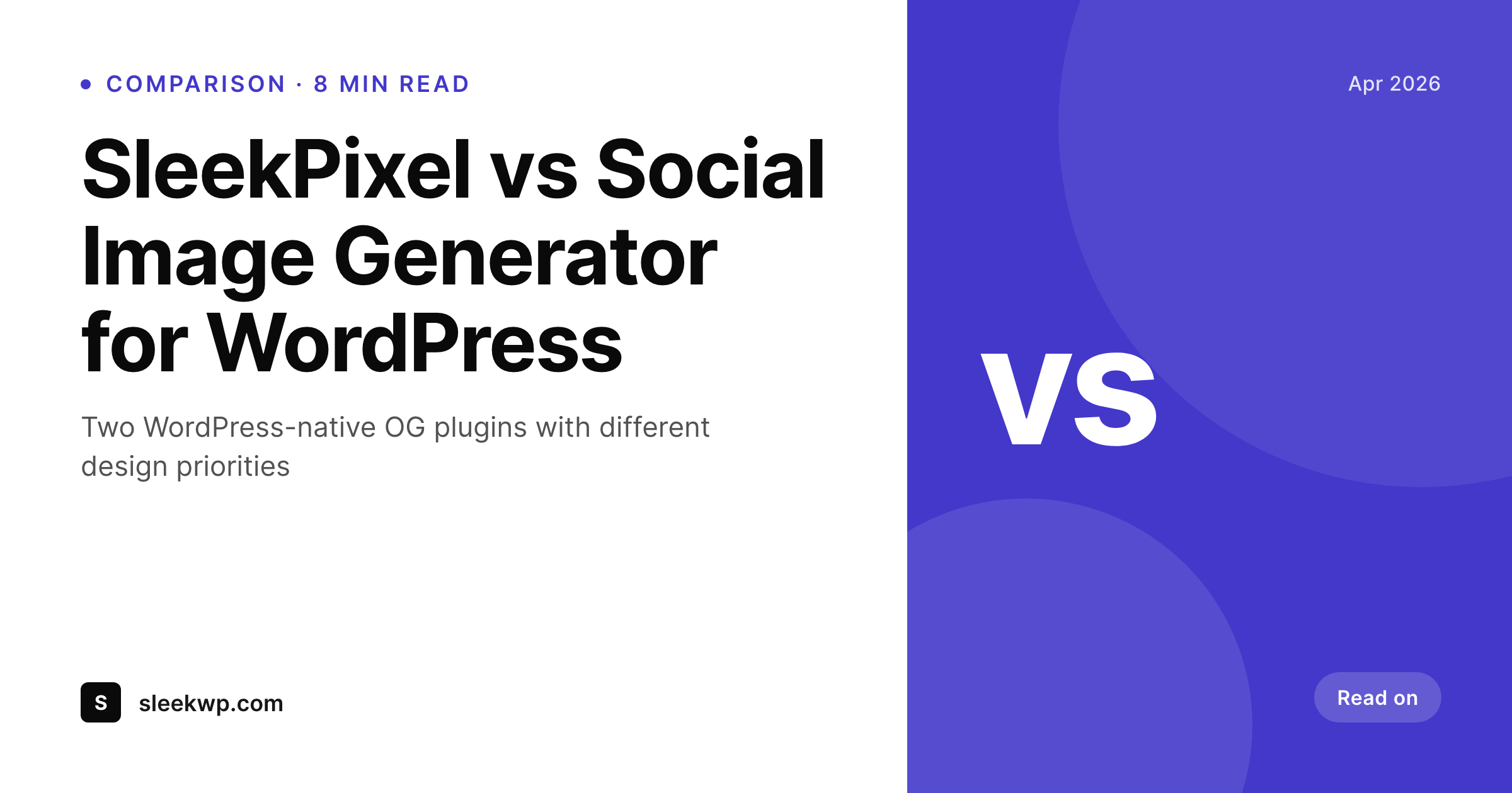 SleekPixel example output for Social Image Generator alternative for WordPress