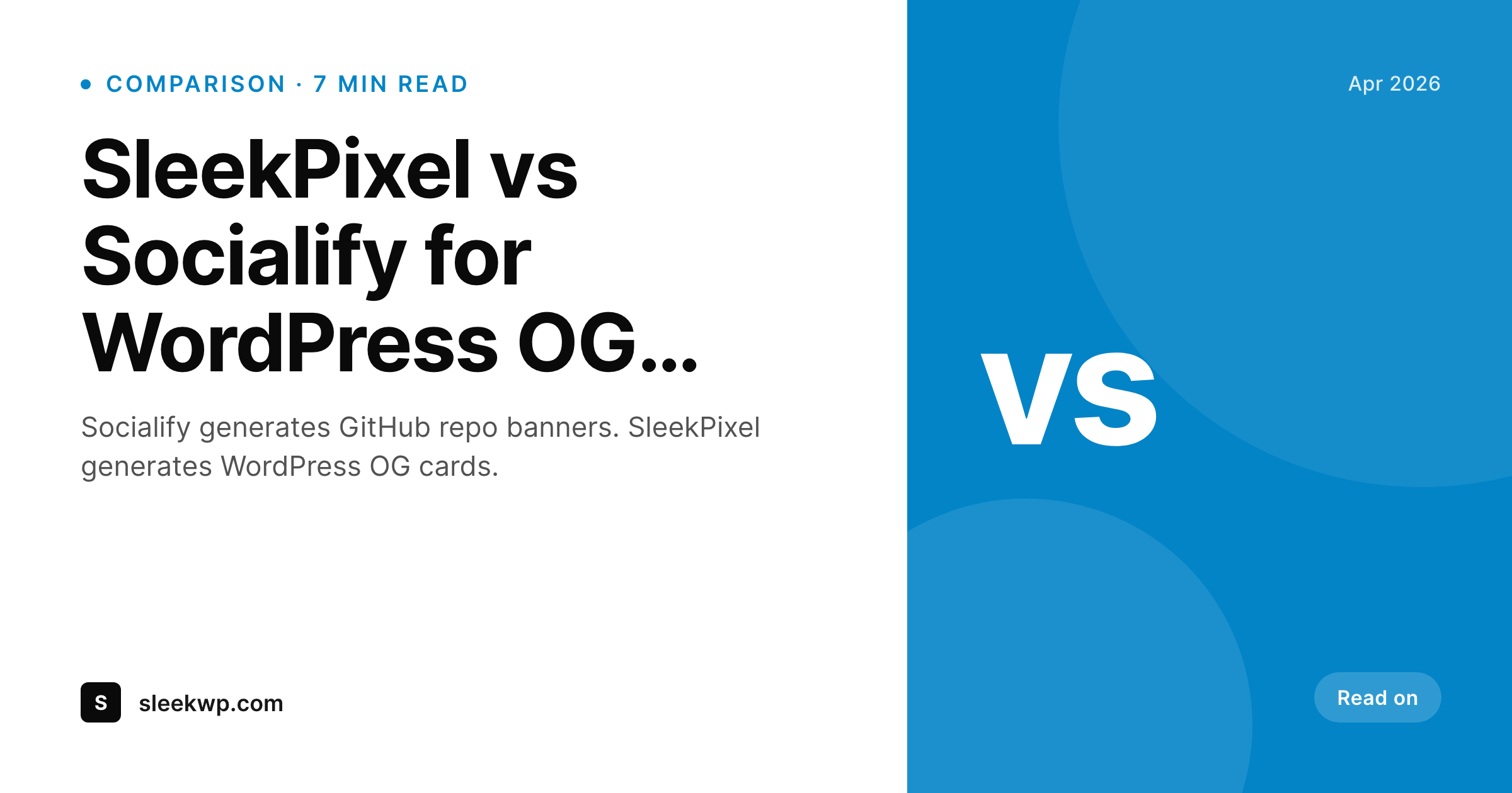 SleekPixel example output for Socialify alternative for WordPress