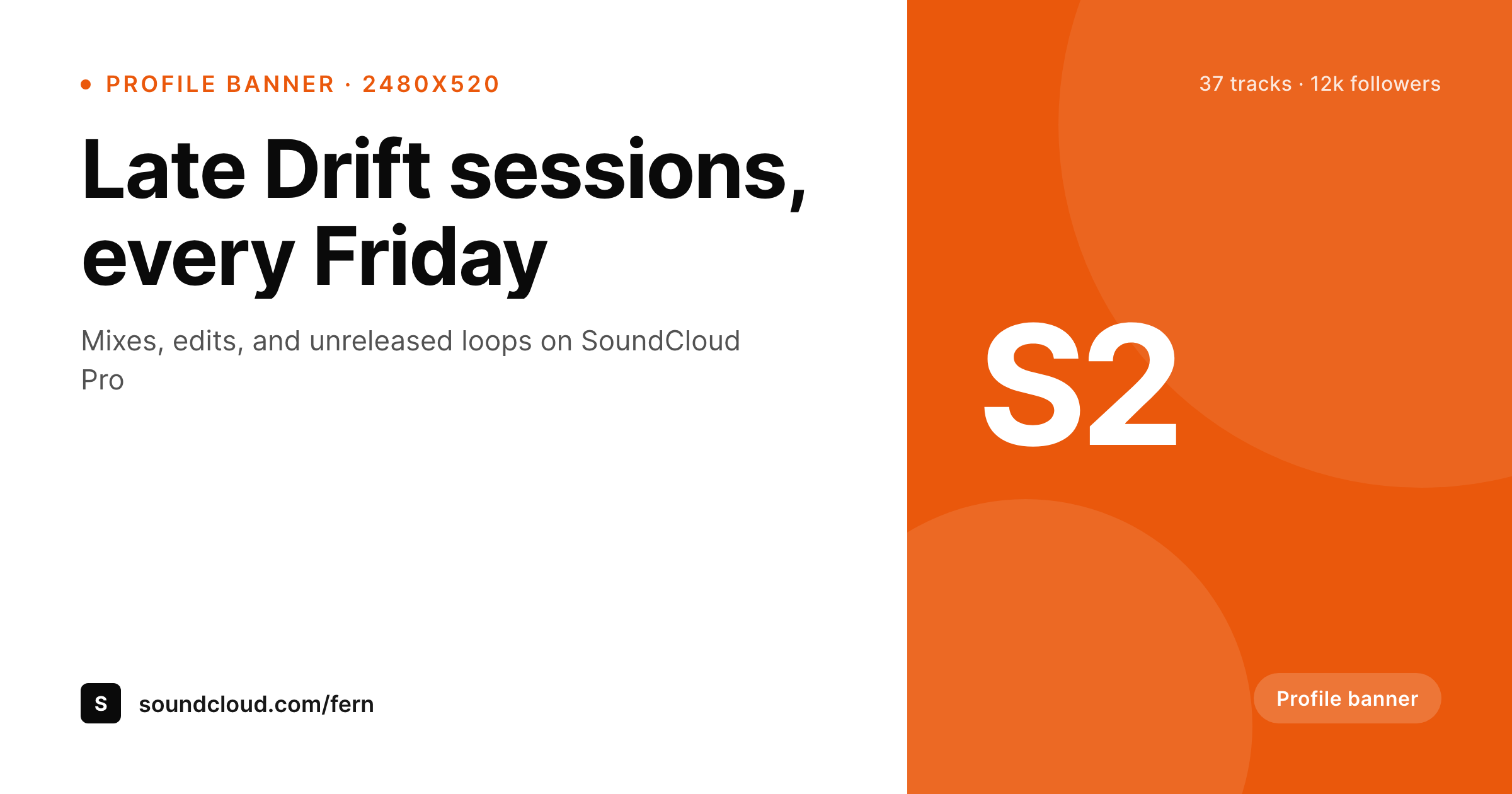 SleekPixel example output for SoundCloud banner