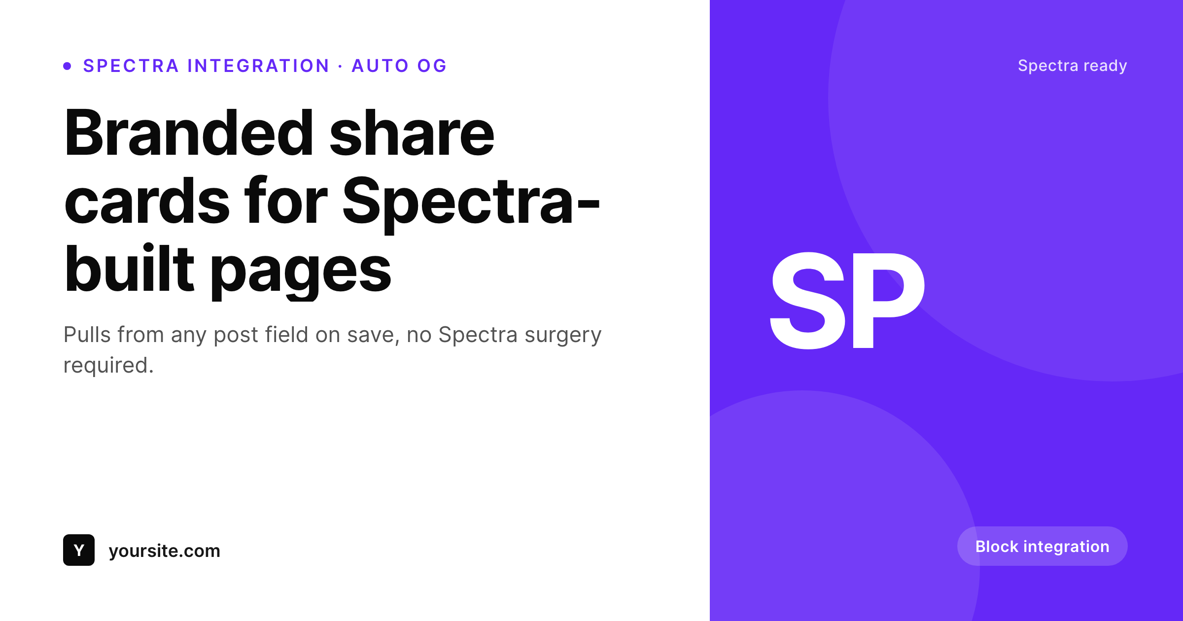 SleekPixel example output for Spectra blocks