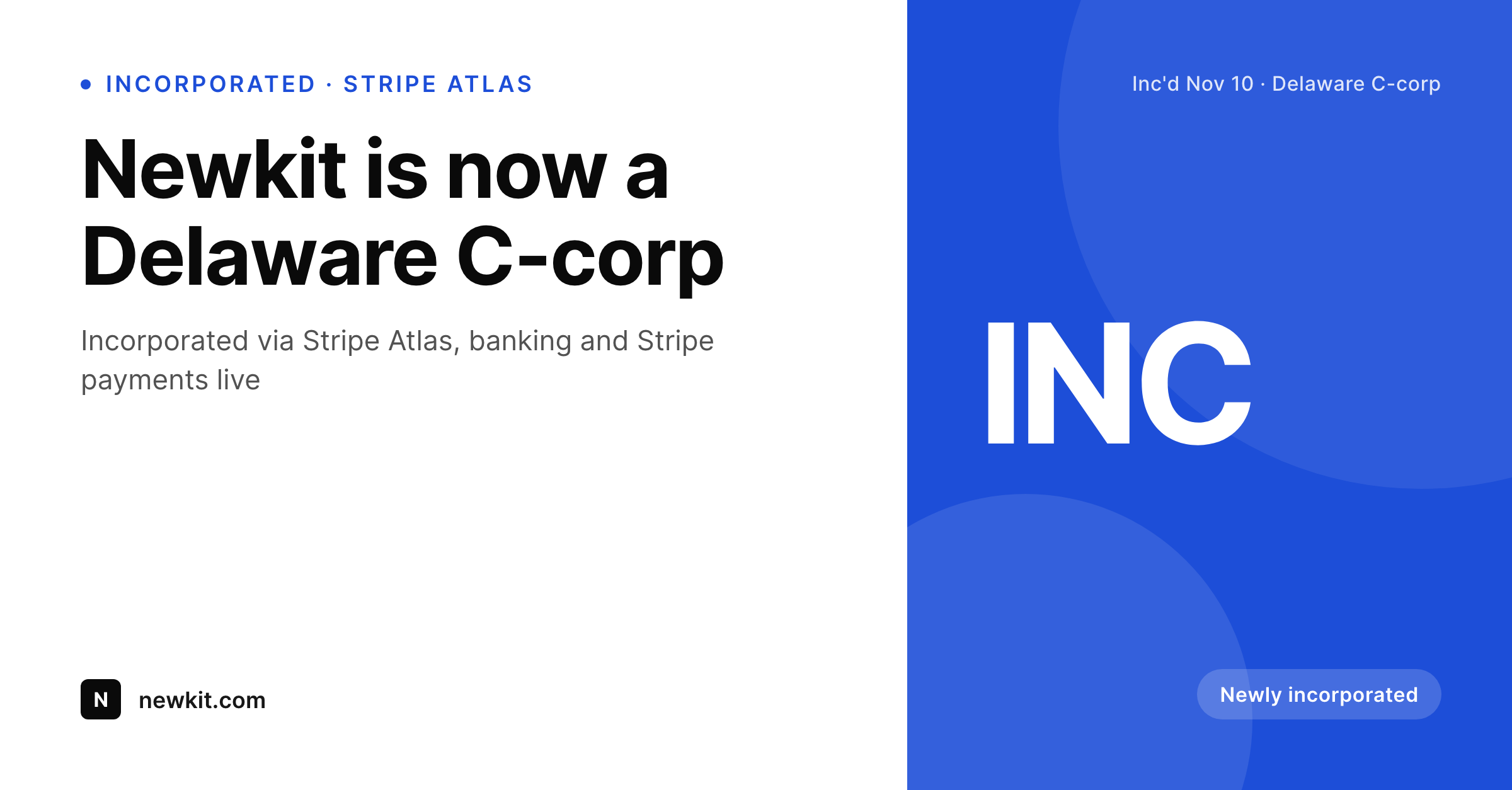 SleekPixel example output for Stripe Atlas card