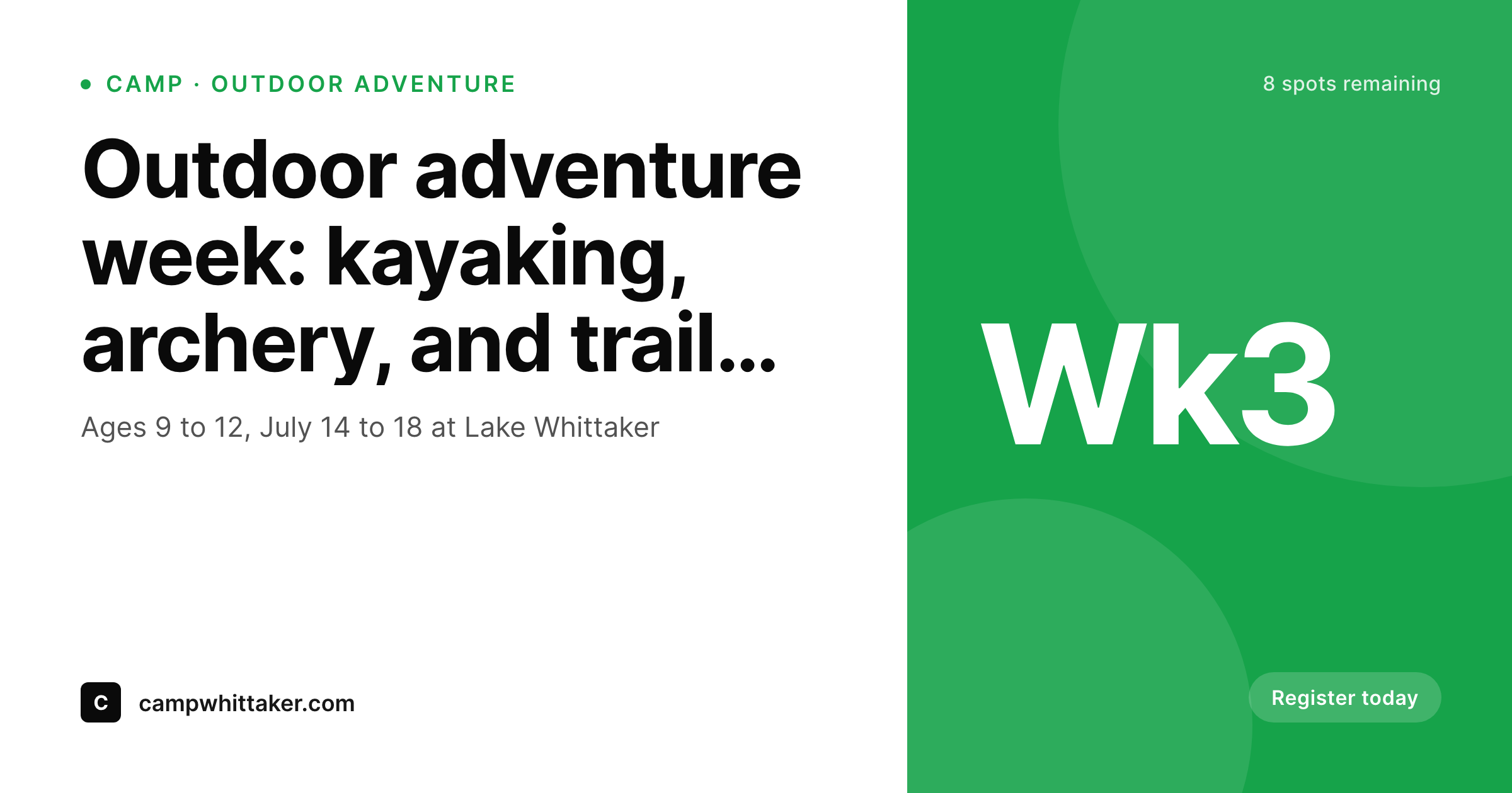 SleekPixel example output for summer camp