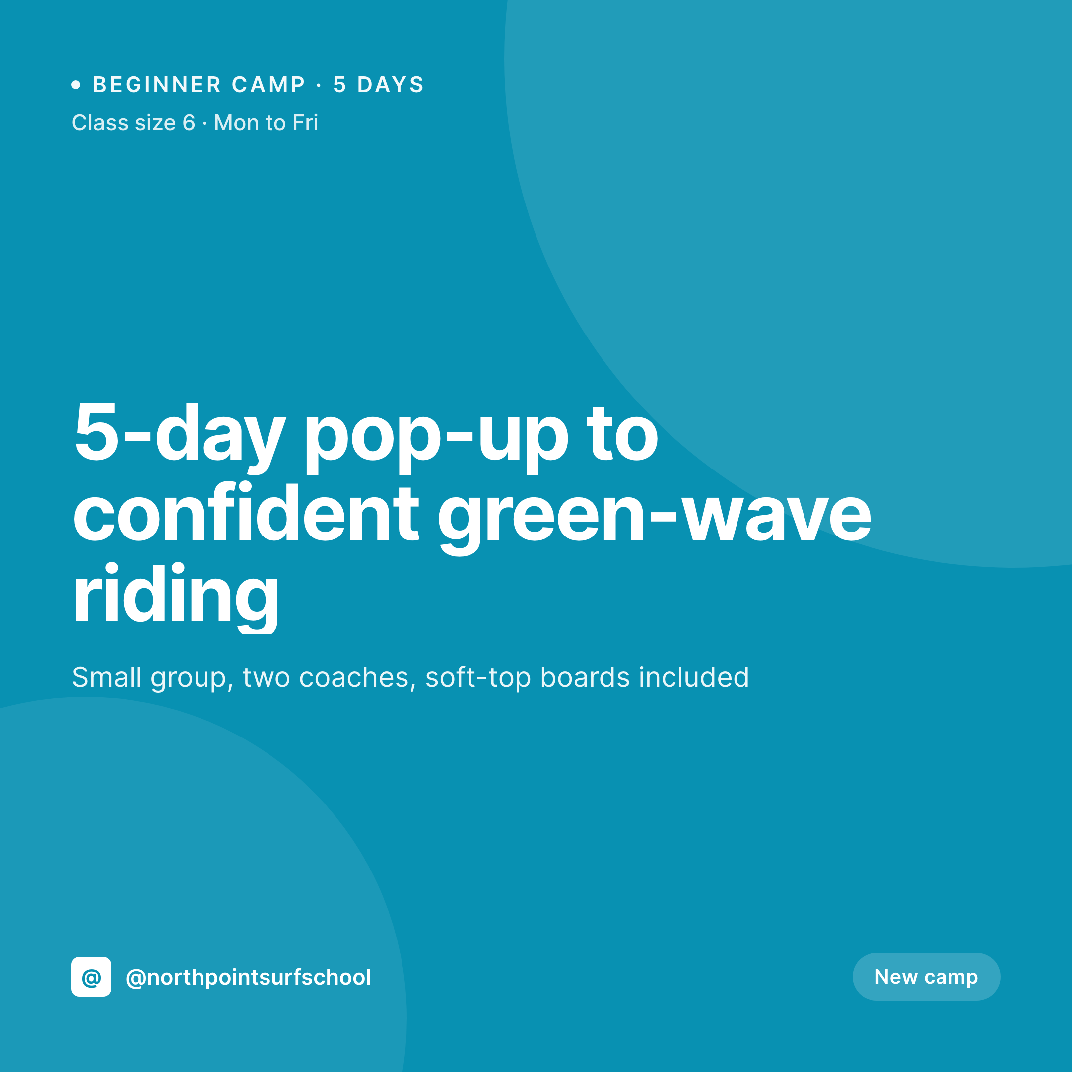 SleekPixel example output for surf school