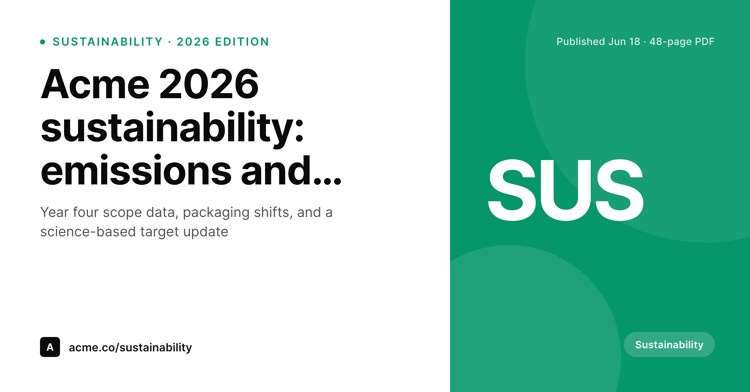 SleekPixel example output for sustainability report card