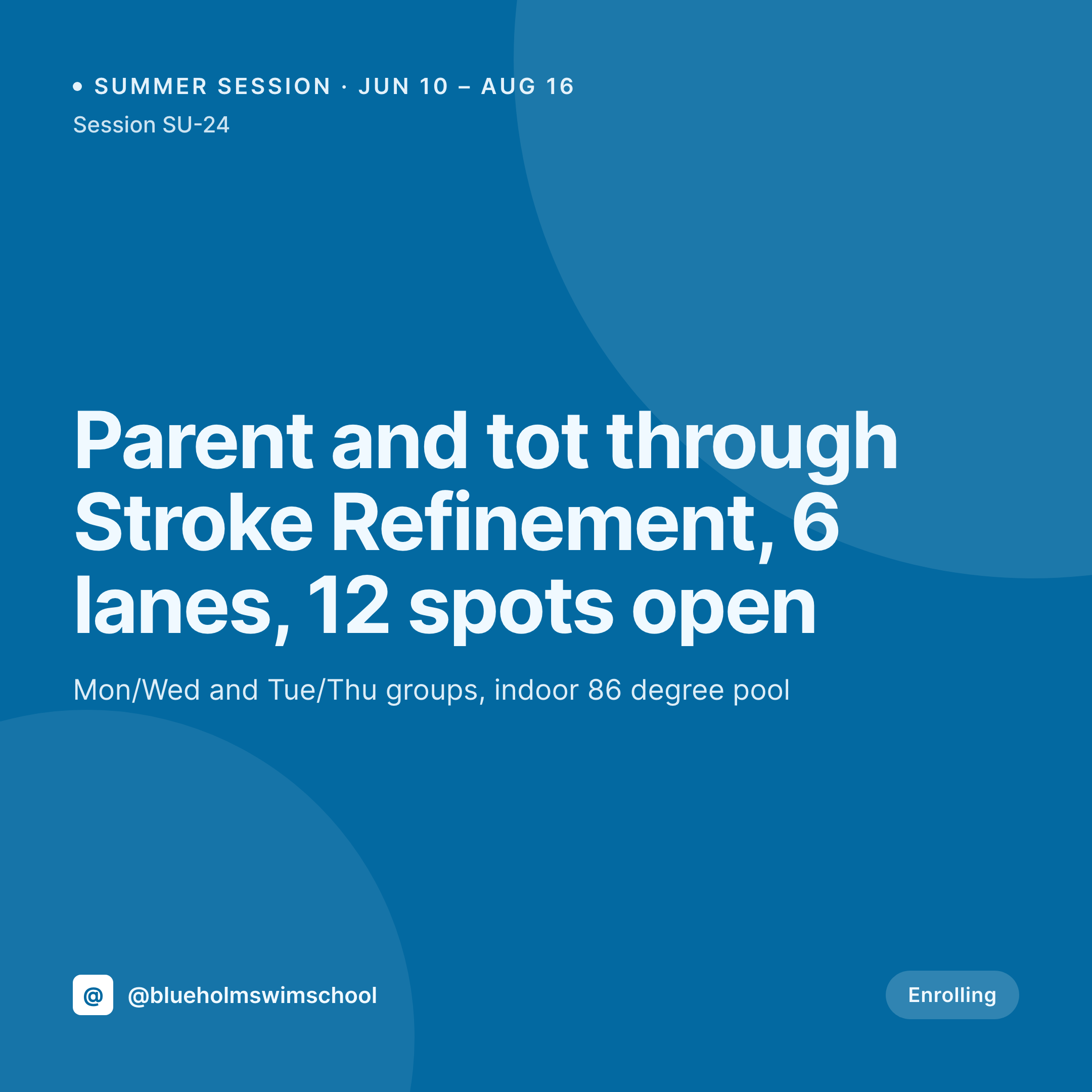 SleekPixel example output for swim school