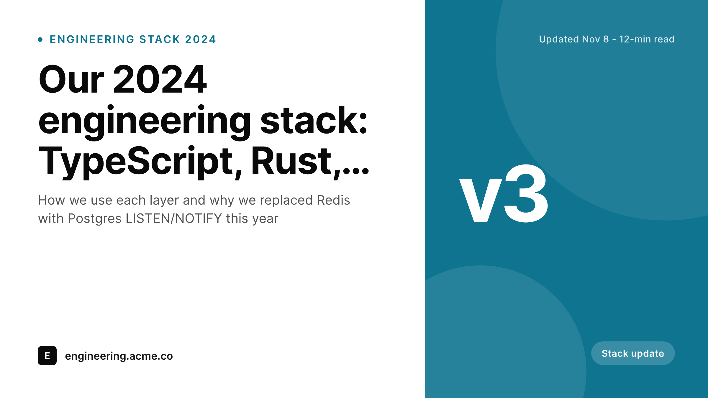 SleekPixel example output for tech stack card
