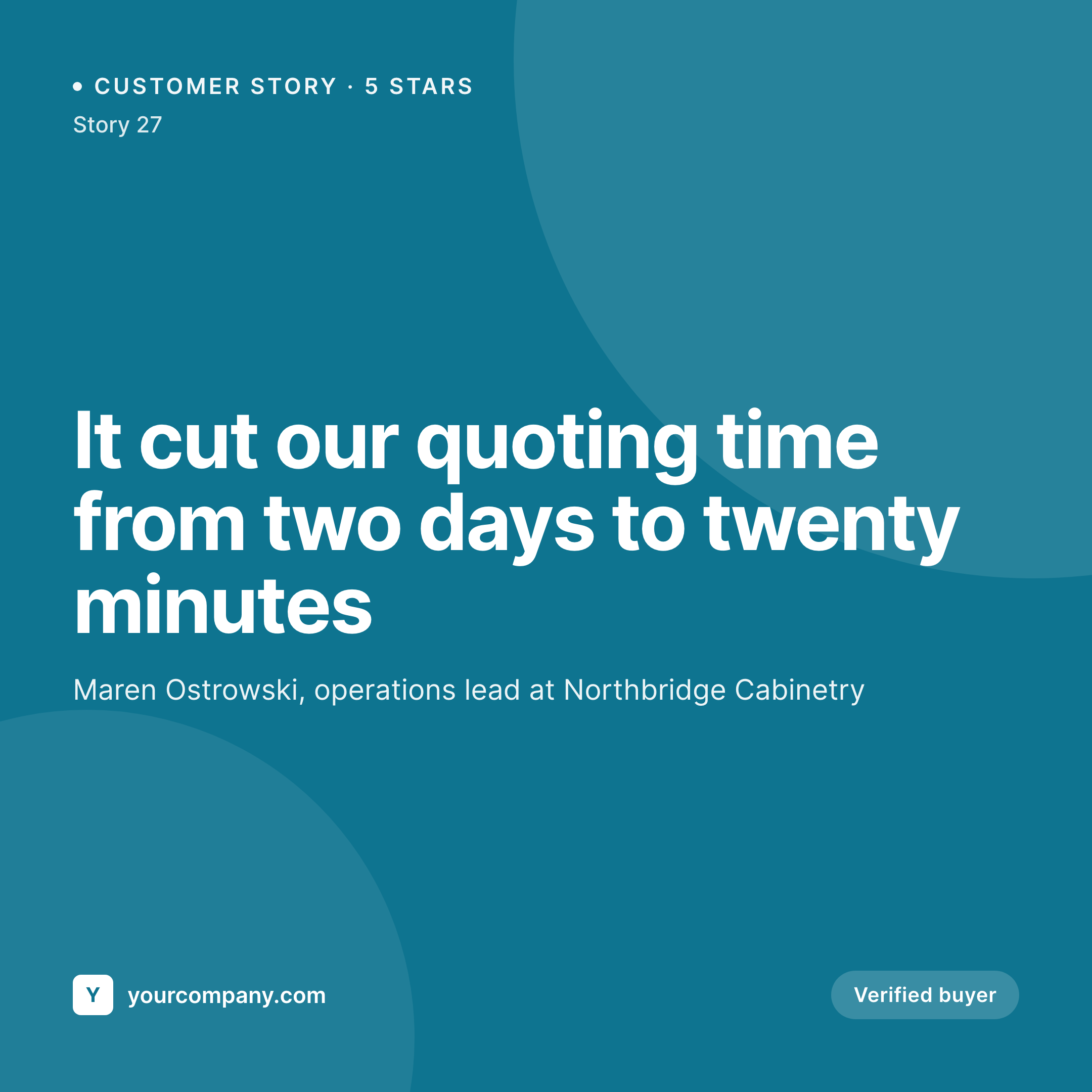 SleekPixel example output for testimonial cards