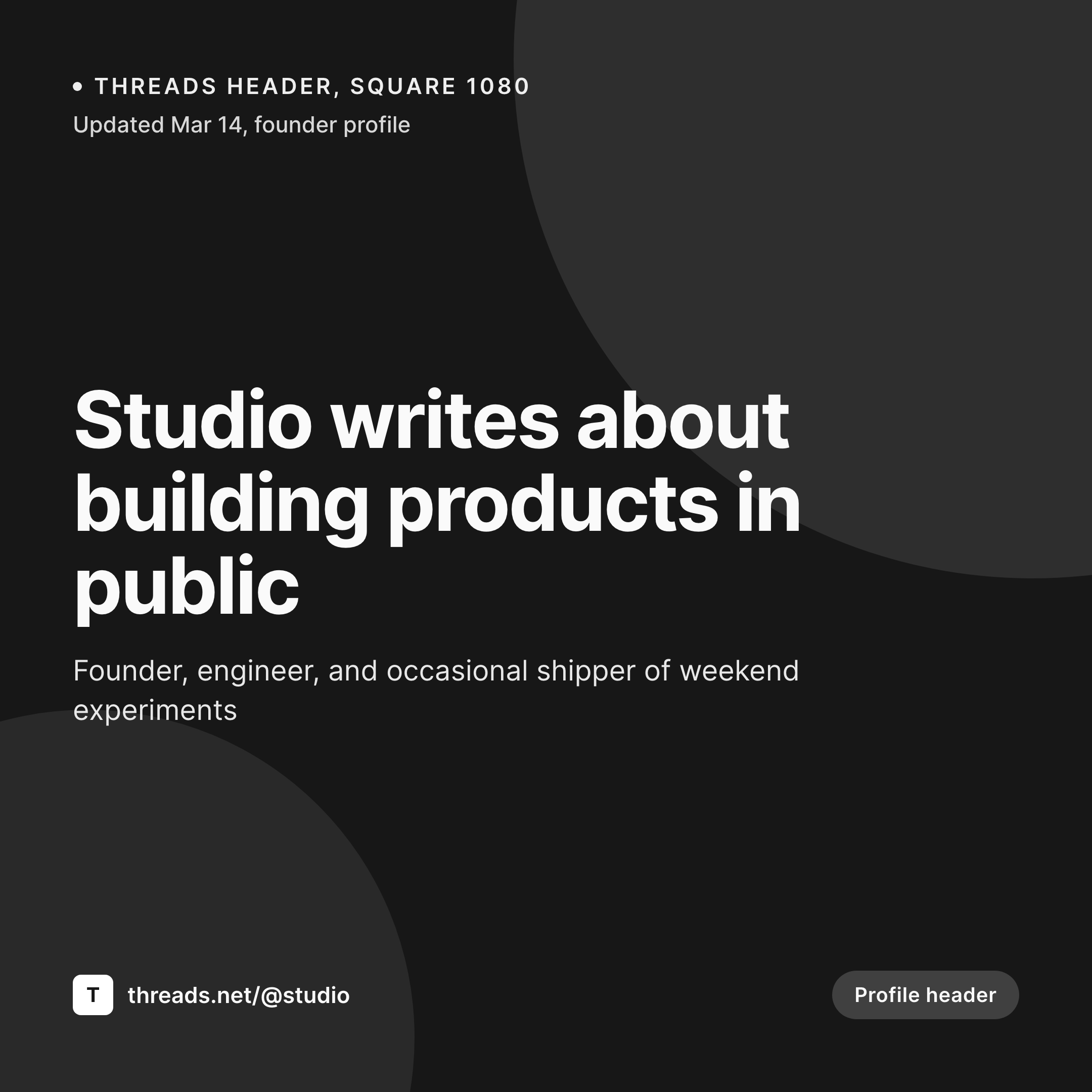 SleekPixel example output for Threads profile banner