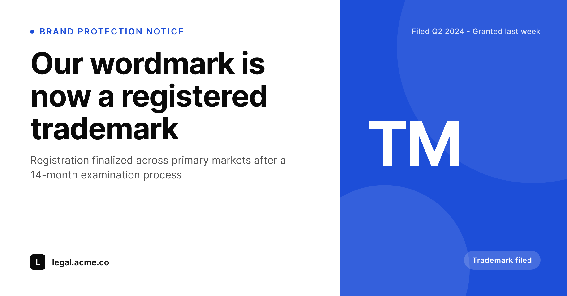 SleekPixel example output for trademark card