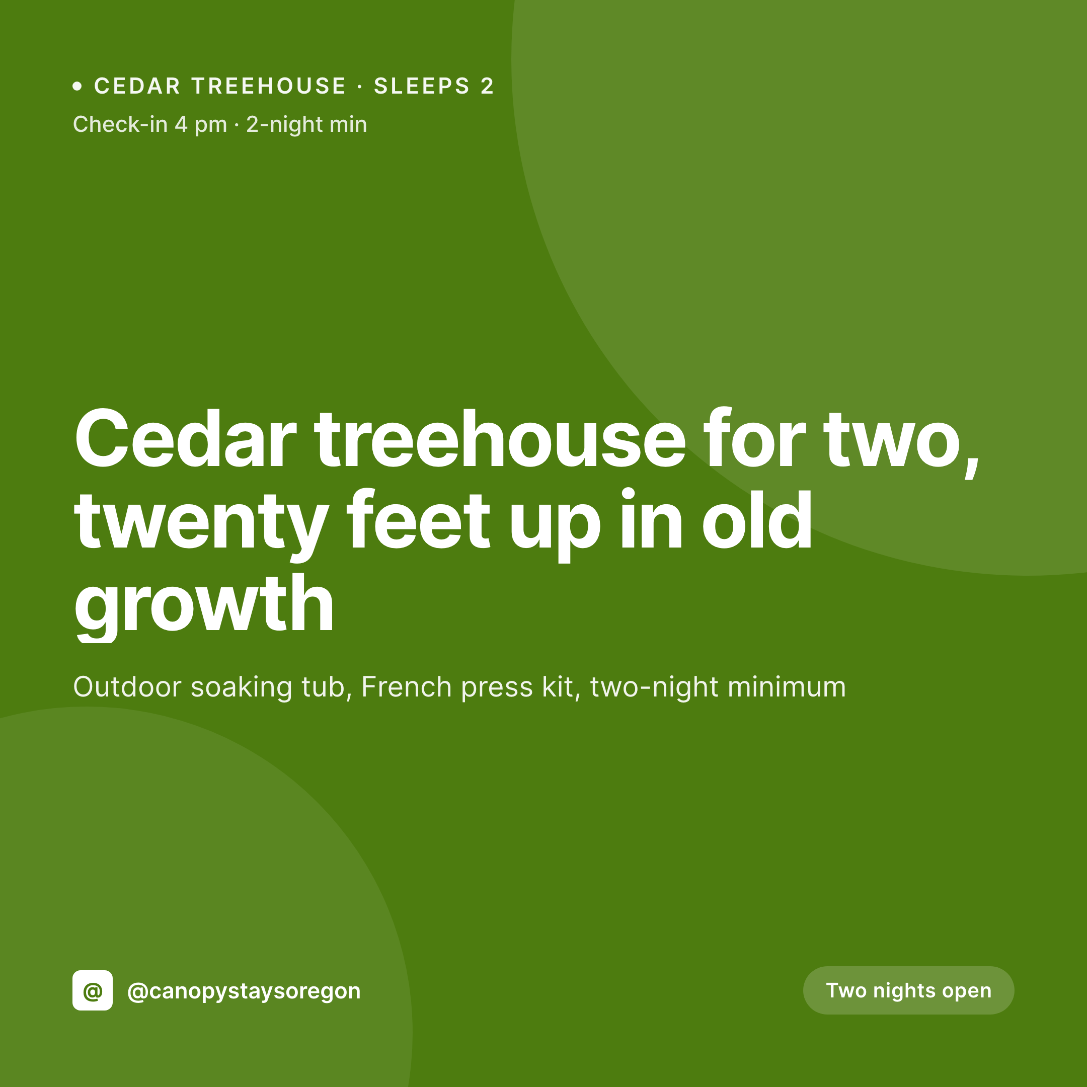 SleekPixel example output for treehouse rental