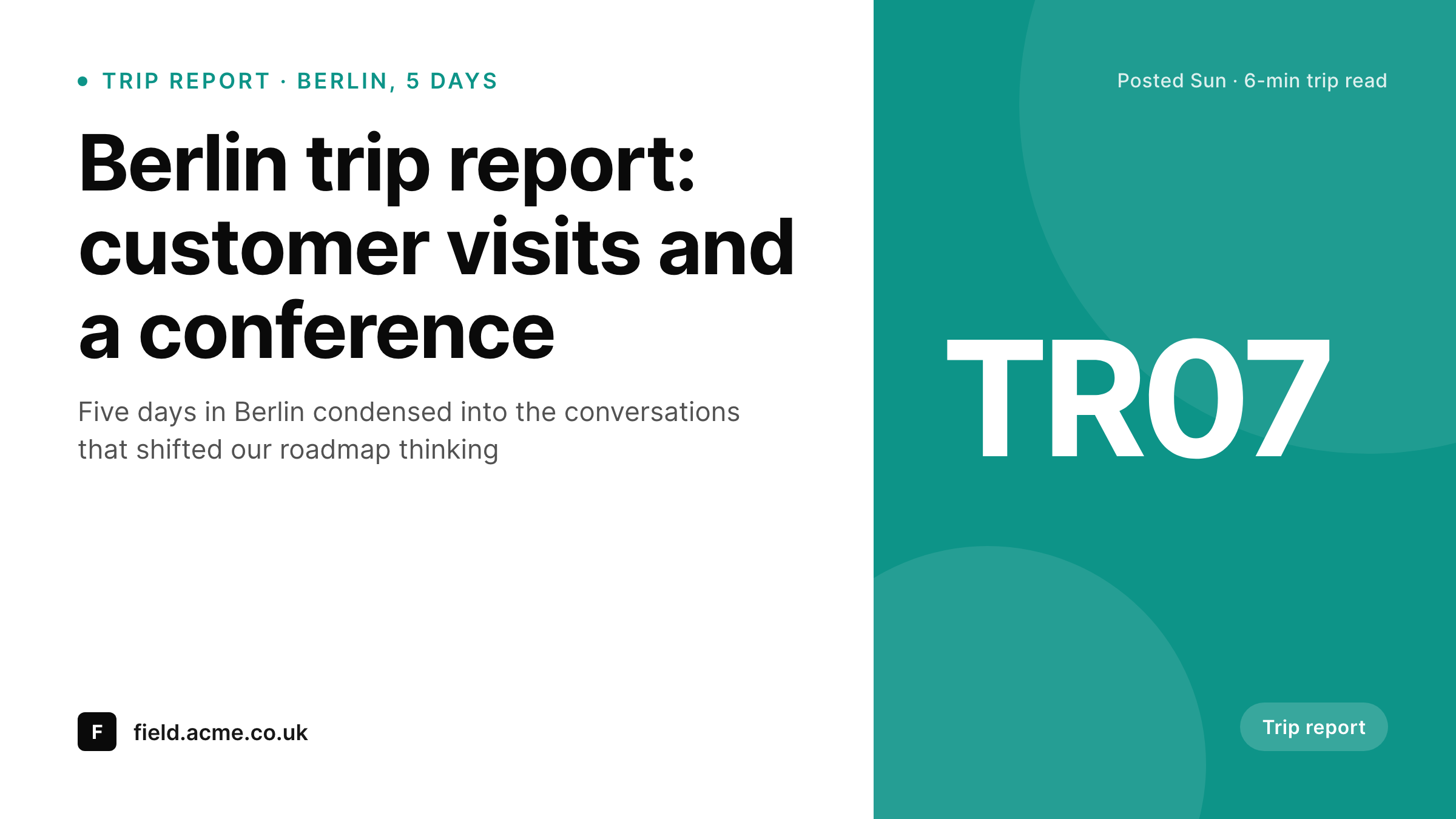 SleekPixel example output for trip report card