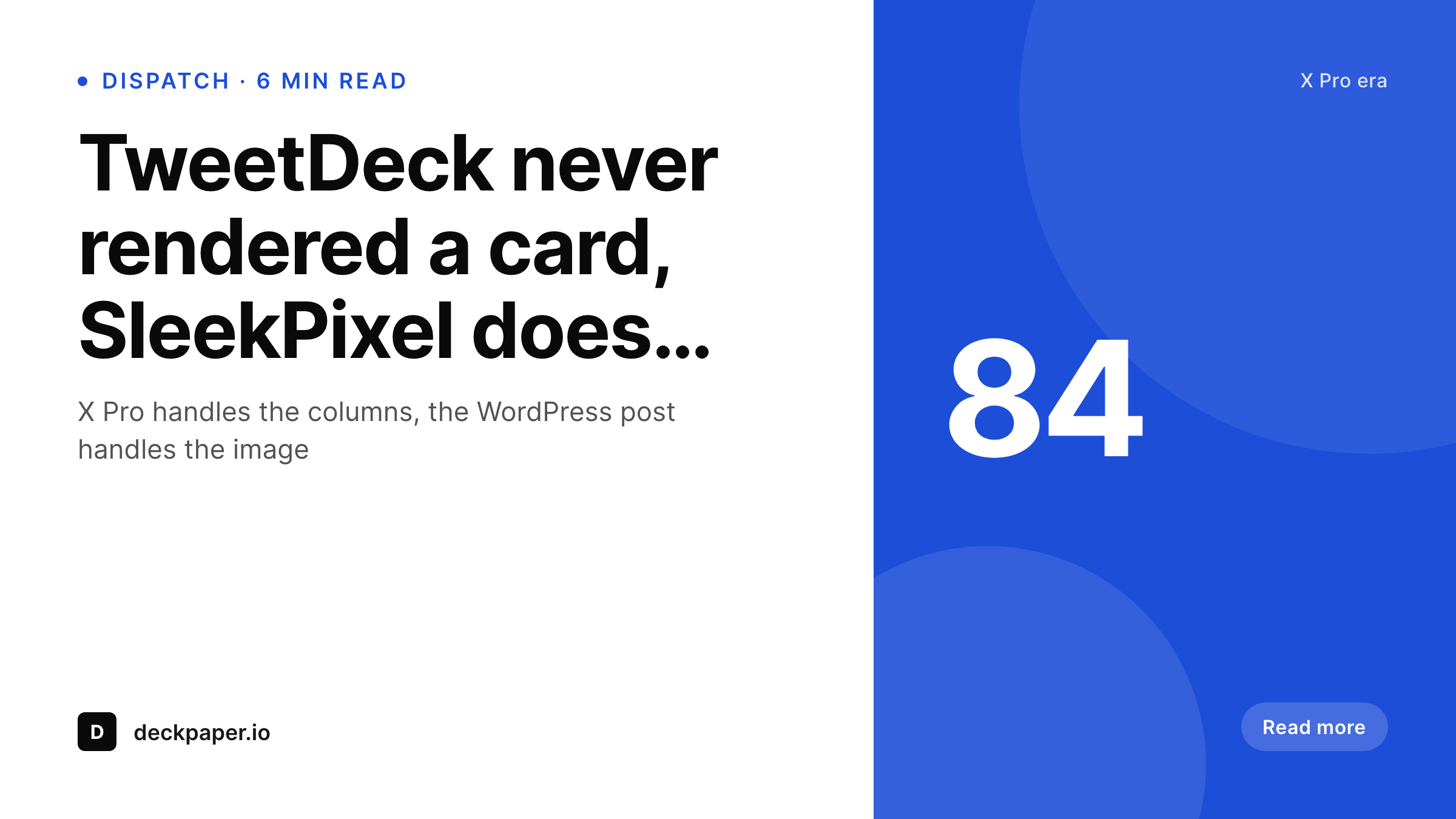 SleekPixel example output for TweetDeck alternative for WordPress