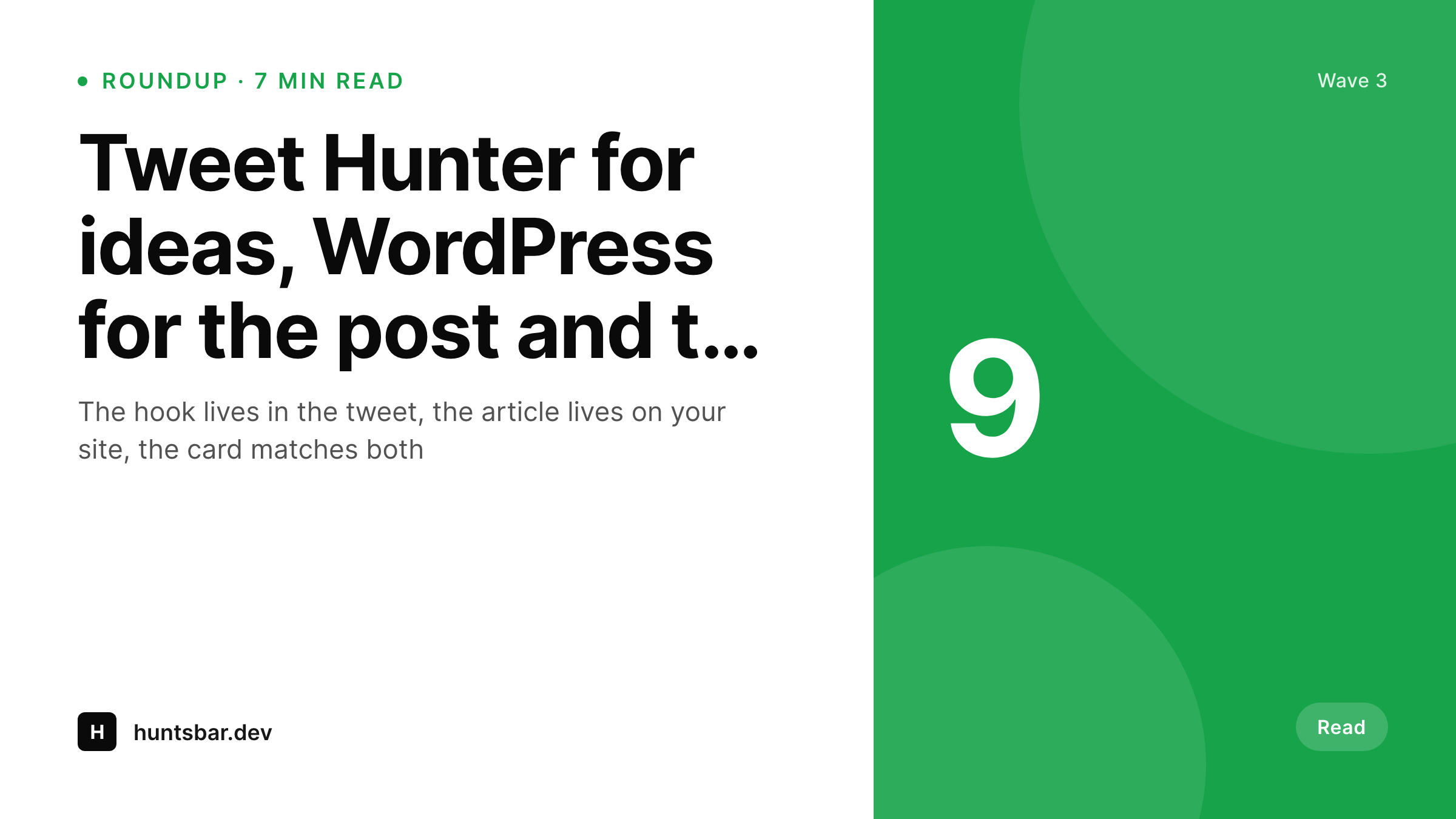 SleekPixel example output for Tweet Hunter alternative for WordPress