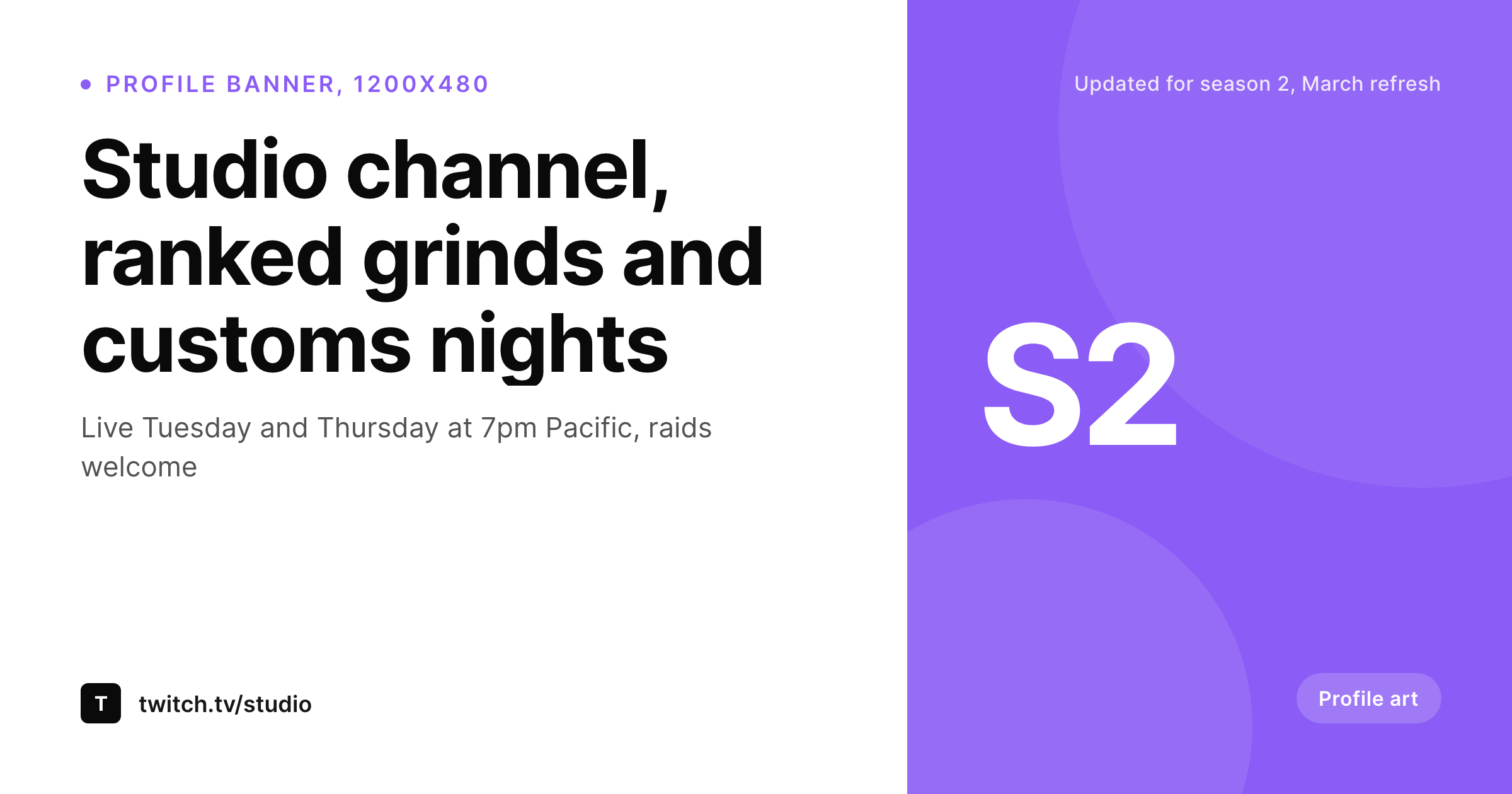 SleekPixel example output for Twitch profile banner
