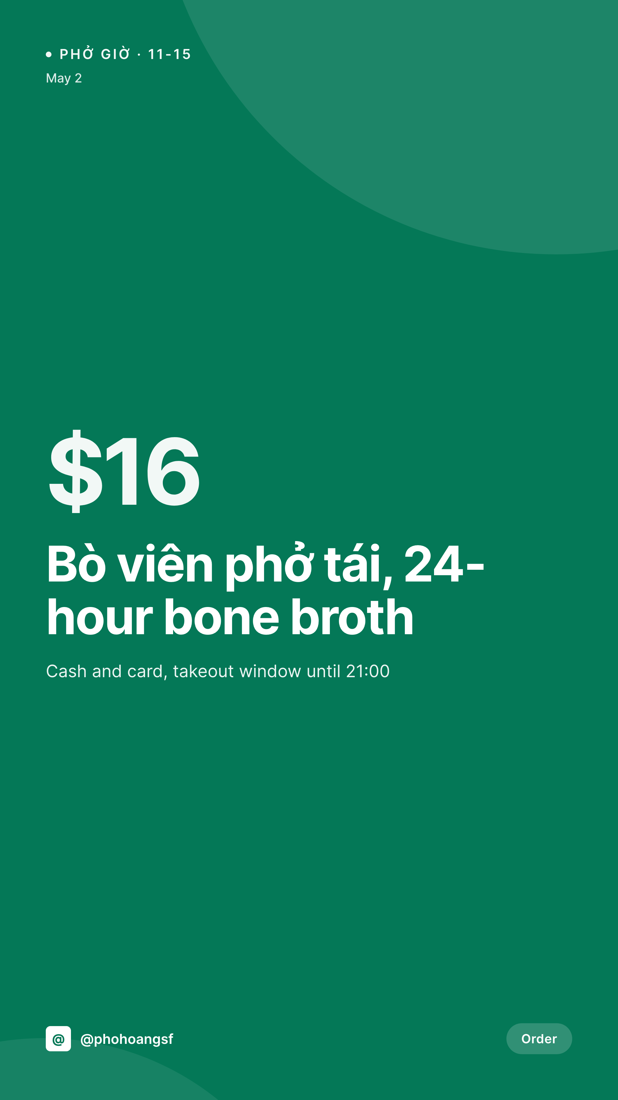 SleekPixel example output for Vietnamese restaurant