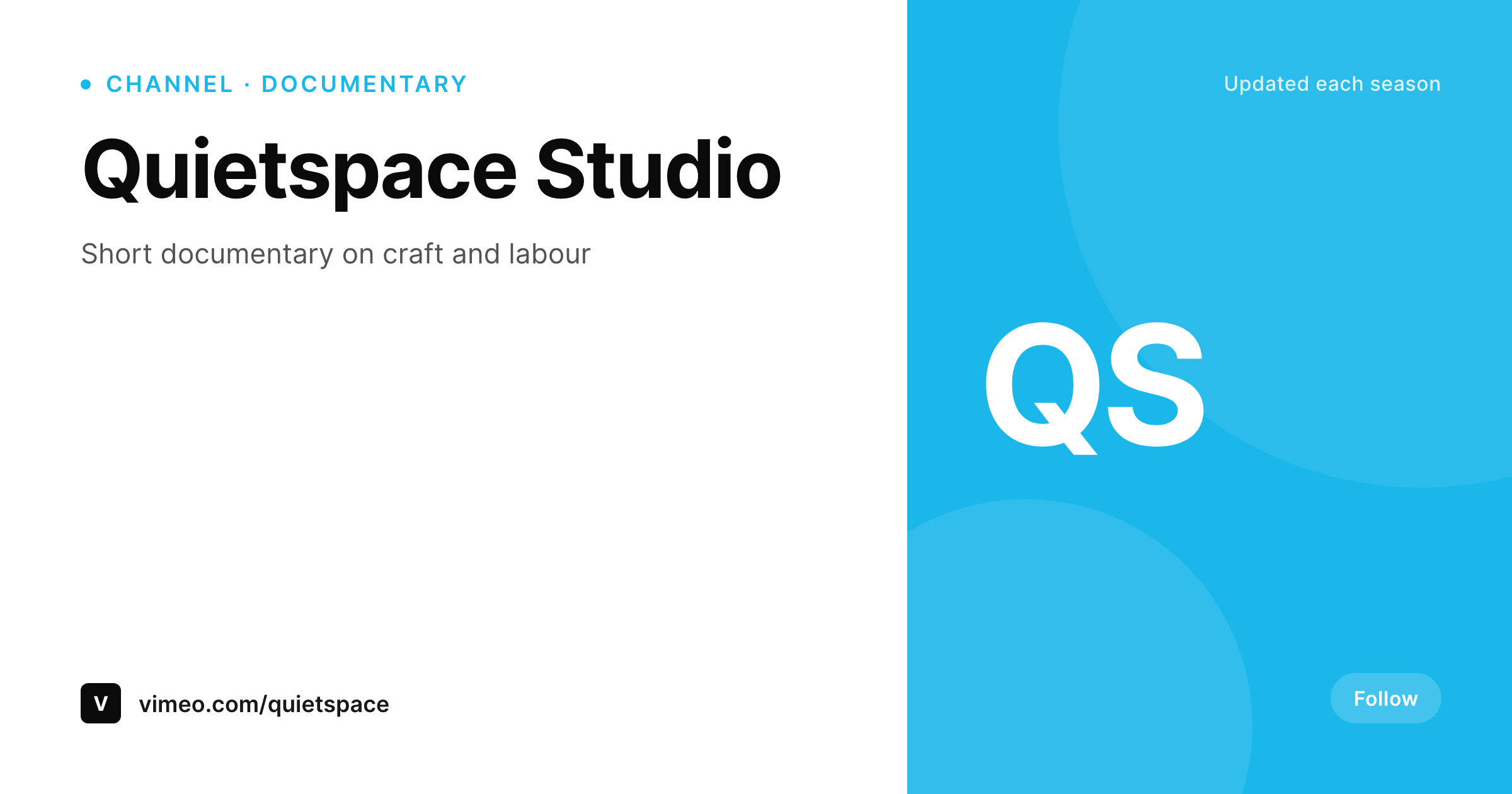 SleekPixel example output for Vimeo channel banners