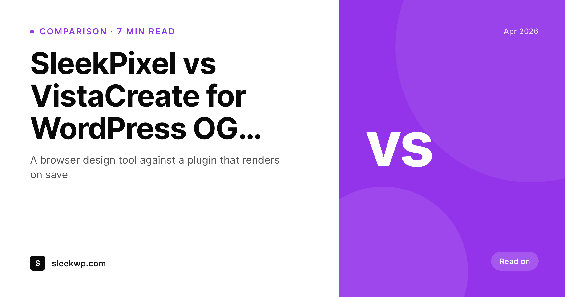 SleekPixel example output for VistaCreate alternative for WordPress