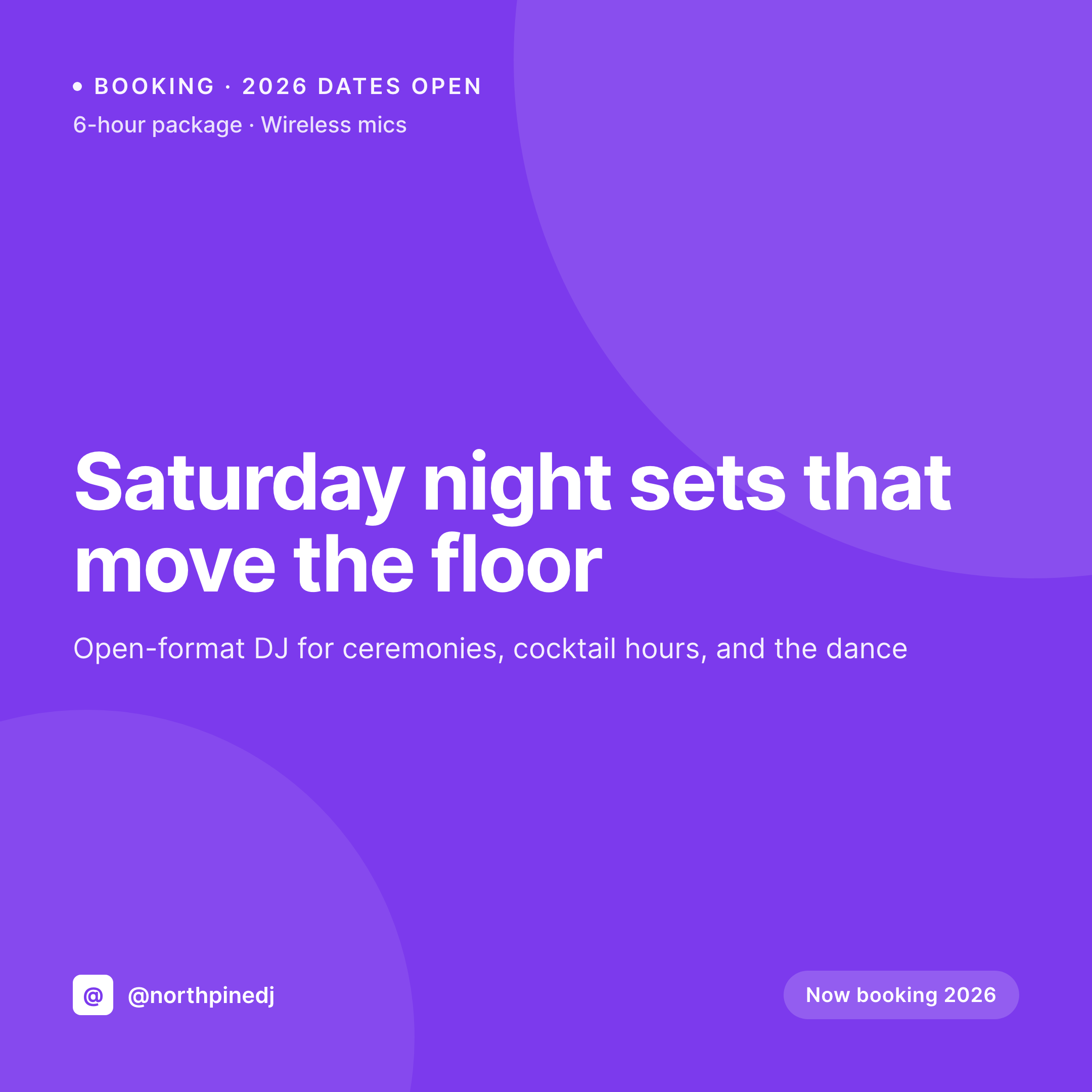 SleekPixel example output for wedding DJ