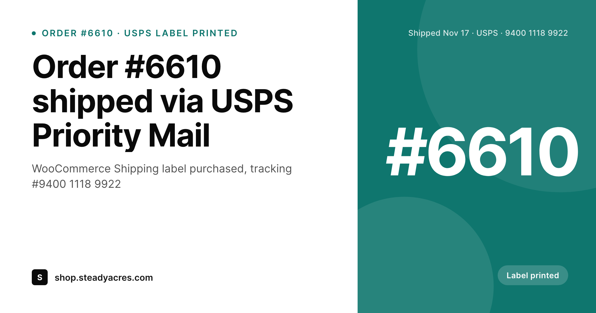 SleekPixel example output for WooCommerce Shipping