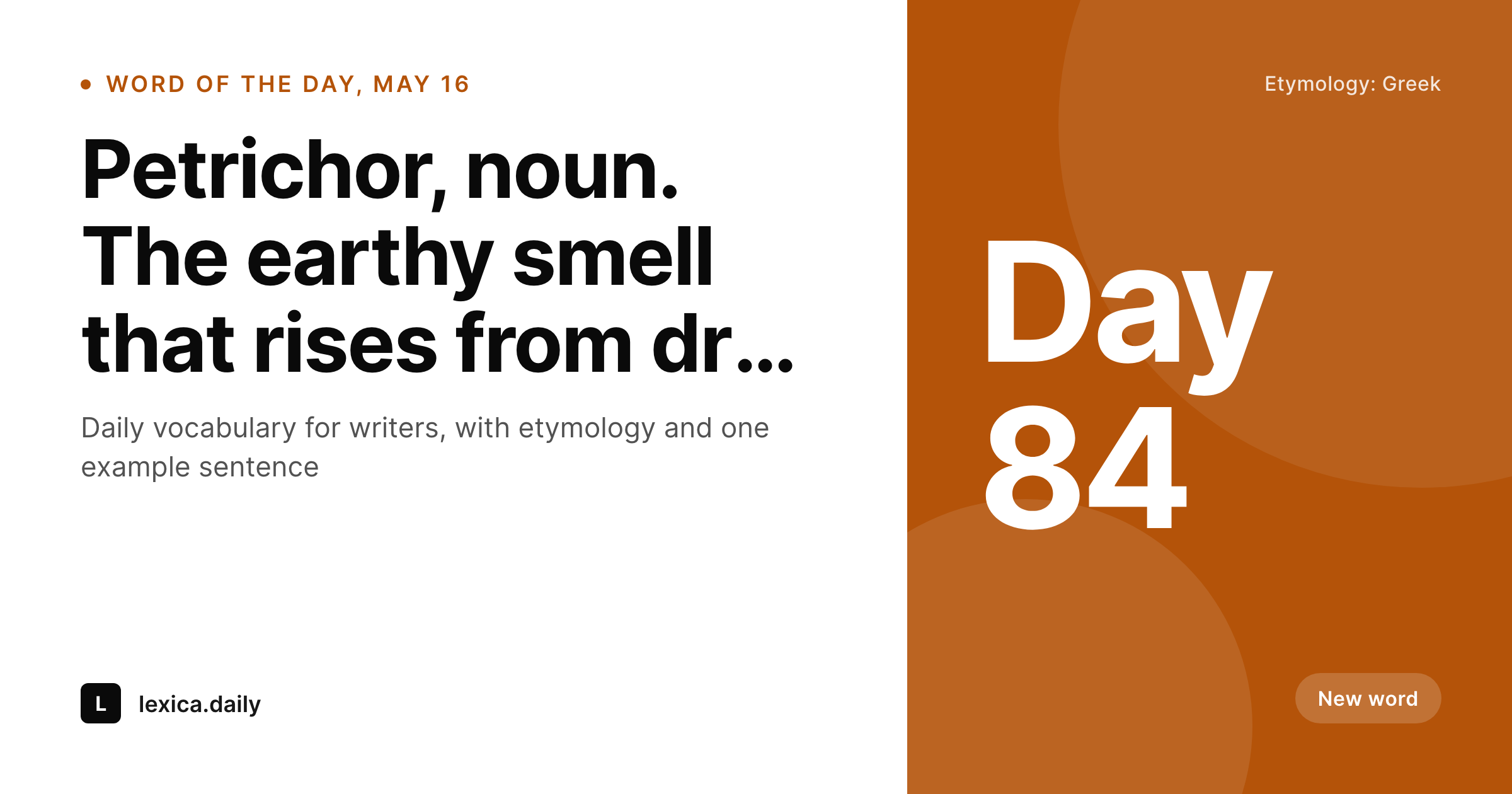 SleekPixel example output for word of the day cards