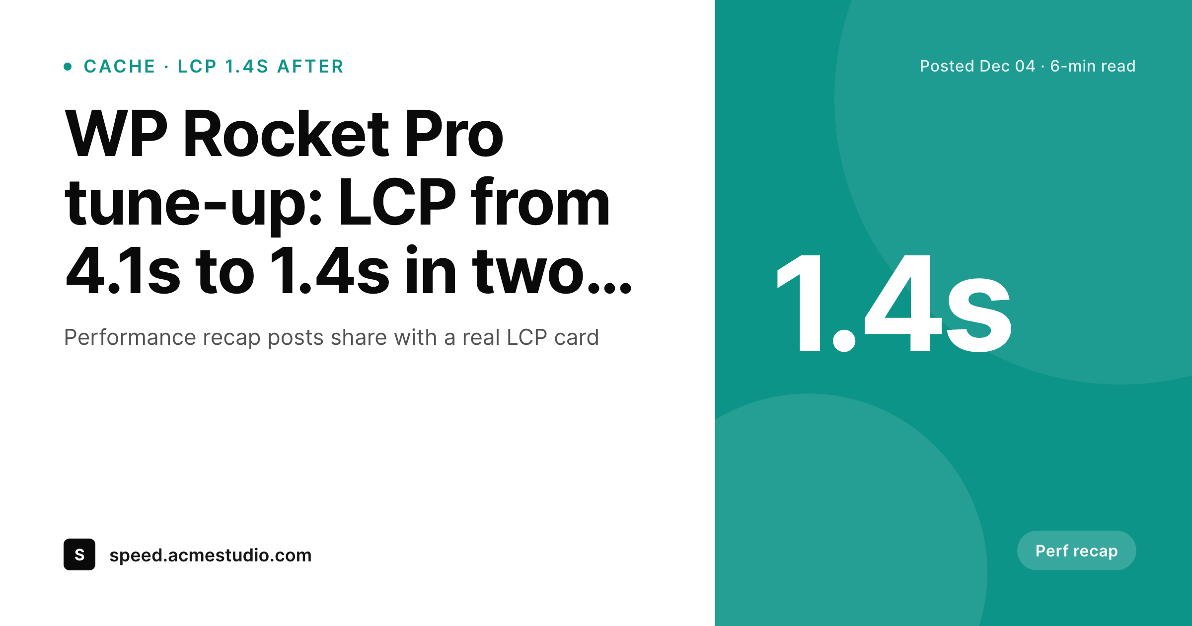 SleekPixel example output for WP Rocket Pro