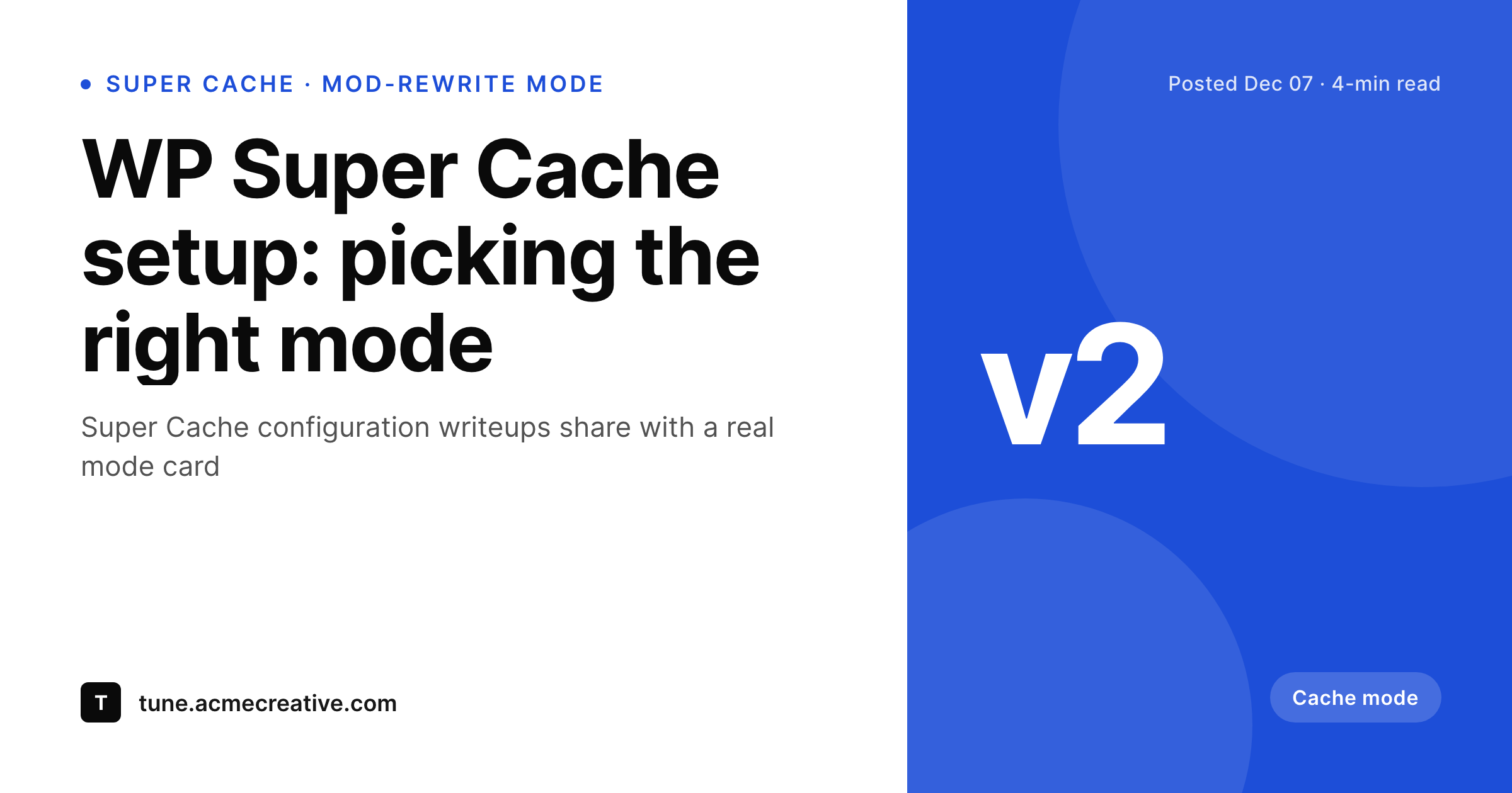 SleekPixel example output for WP Super Cache