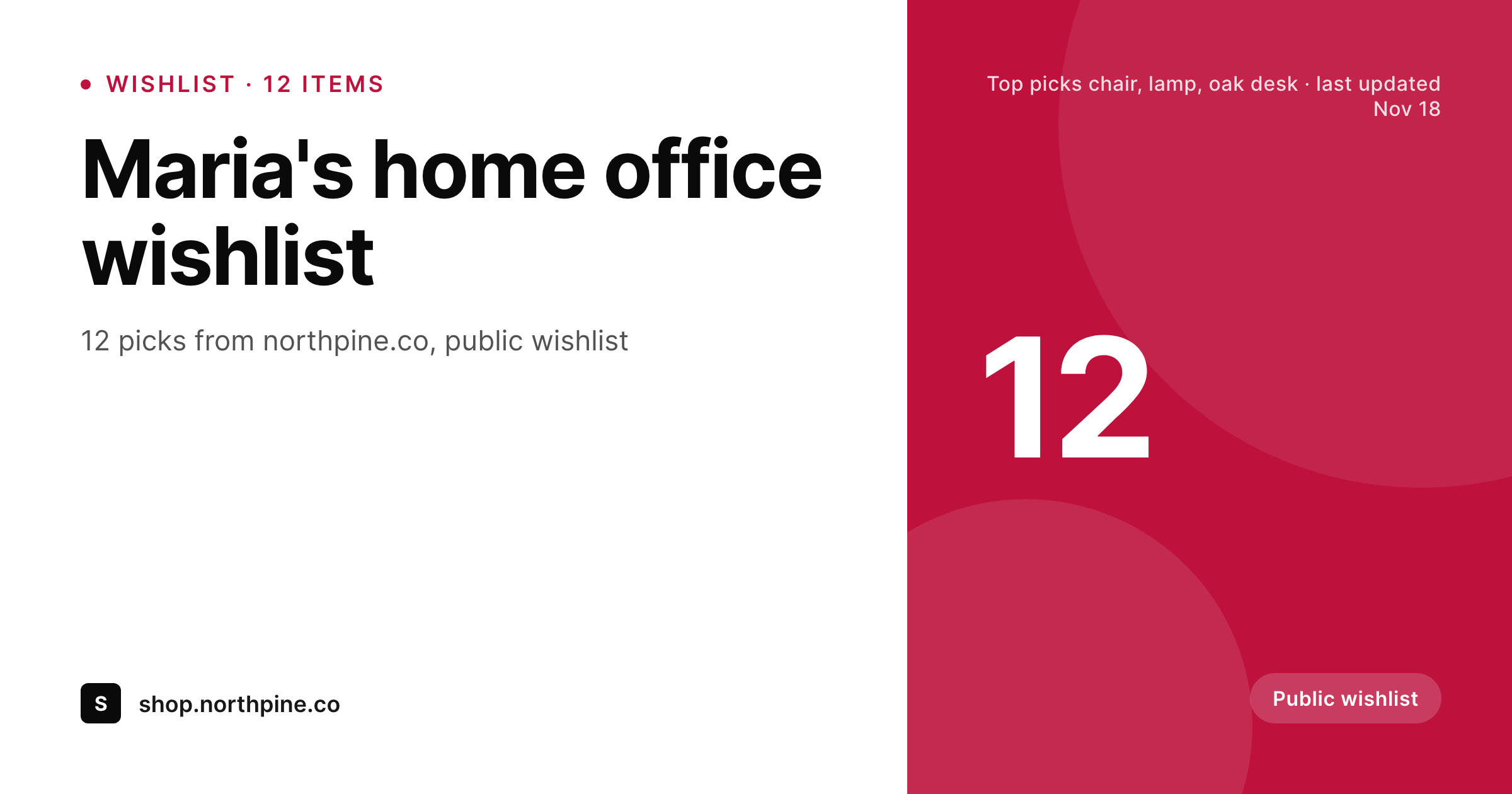 SleekPixel example output for YITH WooCommerce Wishlist