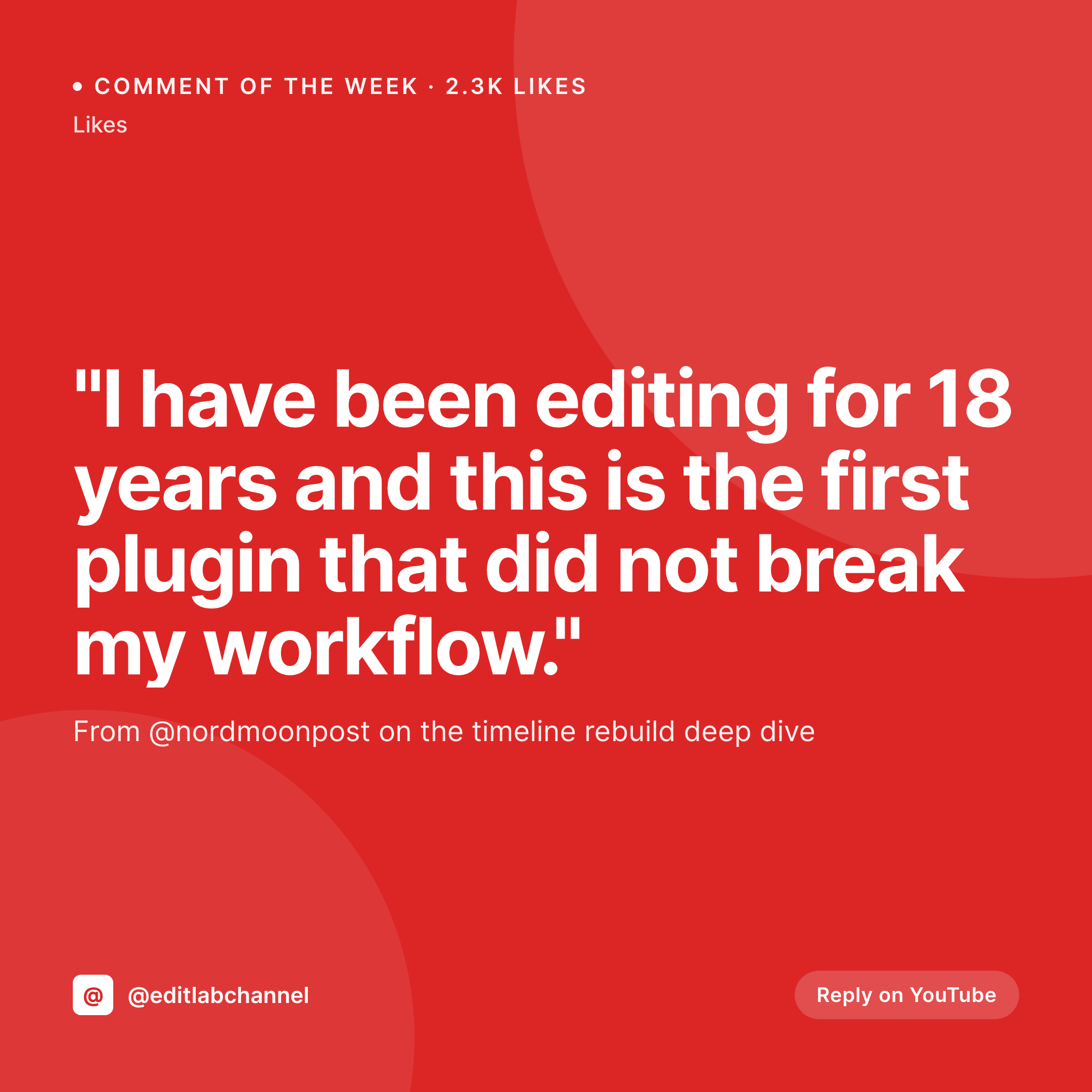 SleekPixel example output for YouTube comment card